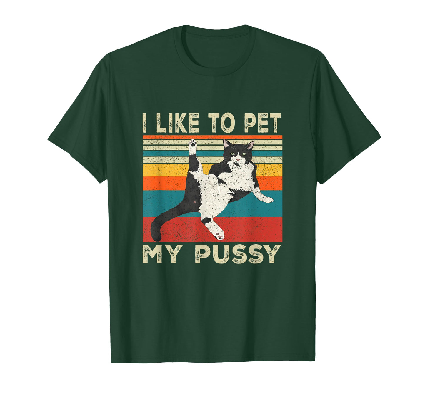 I Like To Pet My Pussy Naughty Funny Humor Saying Cat T-Shirt