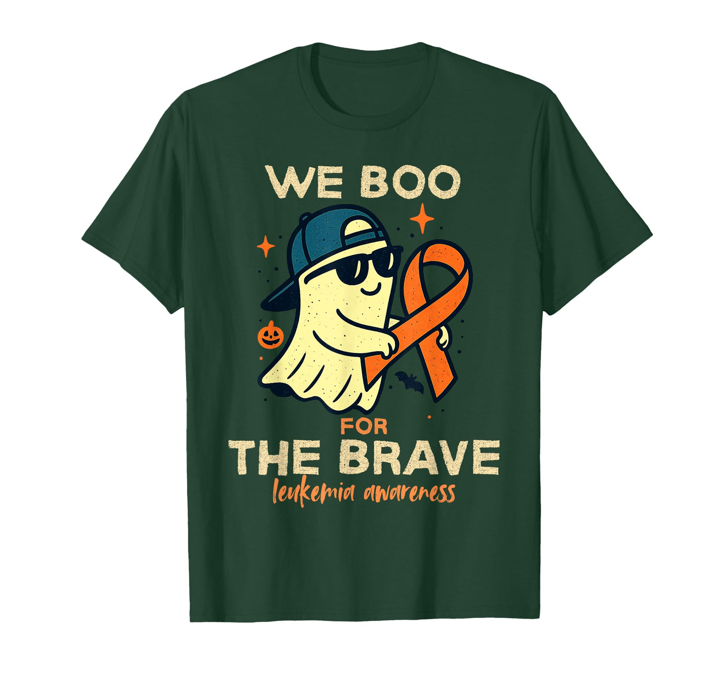 We Boo For The Brave Halloween Leukemia Awareness T-Shirt