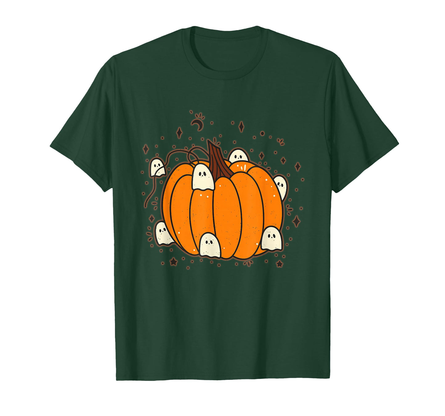 Pumpkin Ghost Halloween Cute Ghoul Spirit Spooky Season T-Shirt