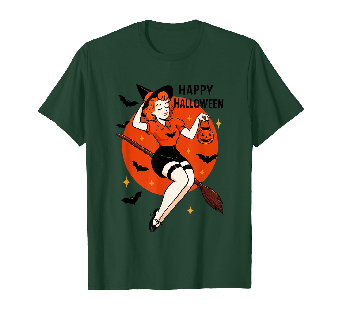 Happy Halloween Witch Broom Ride T-Shirt