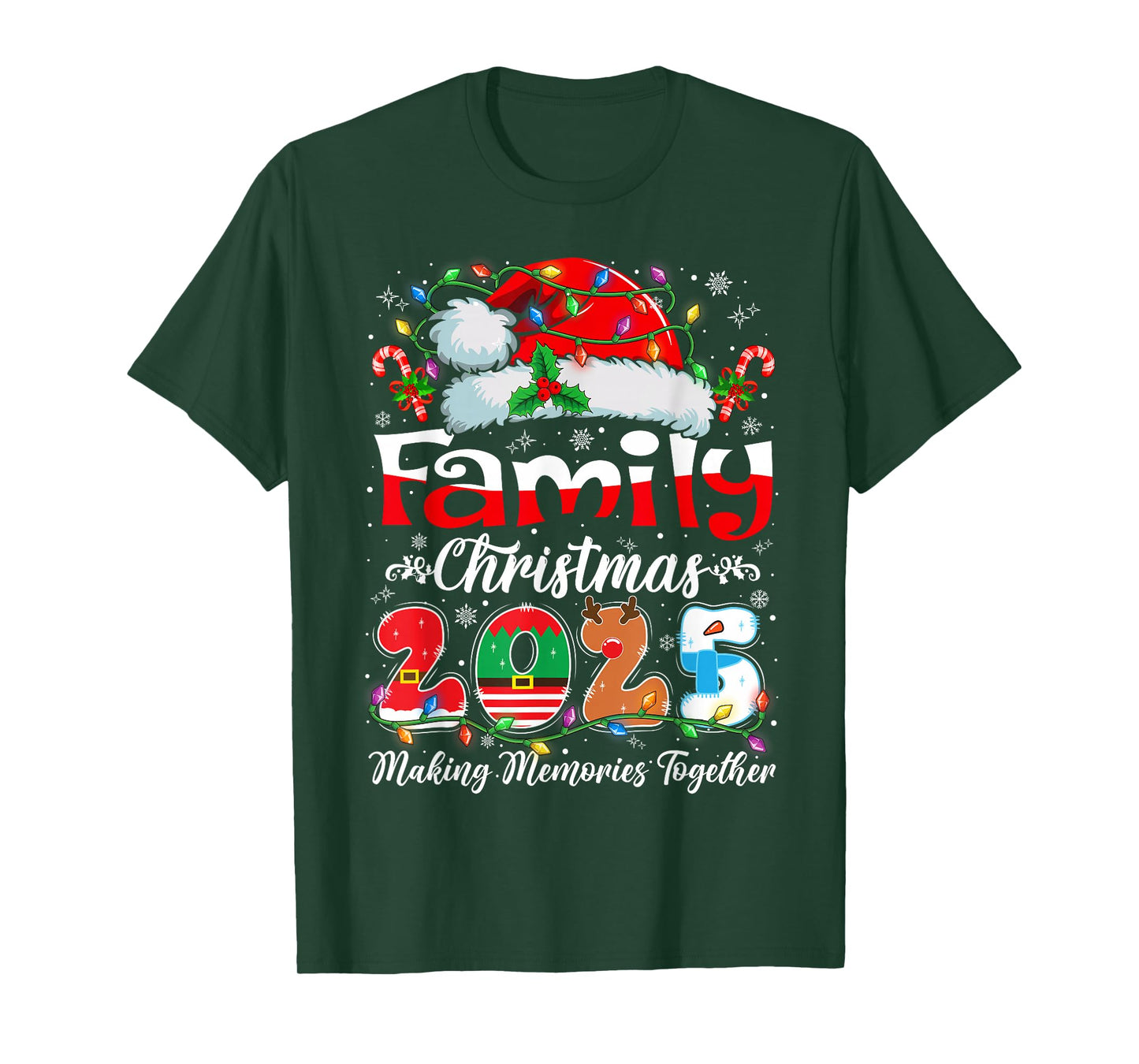 Family Christmas 2025 Matching Outfit Xmas Squad Santa T-Shirt