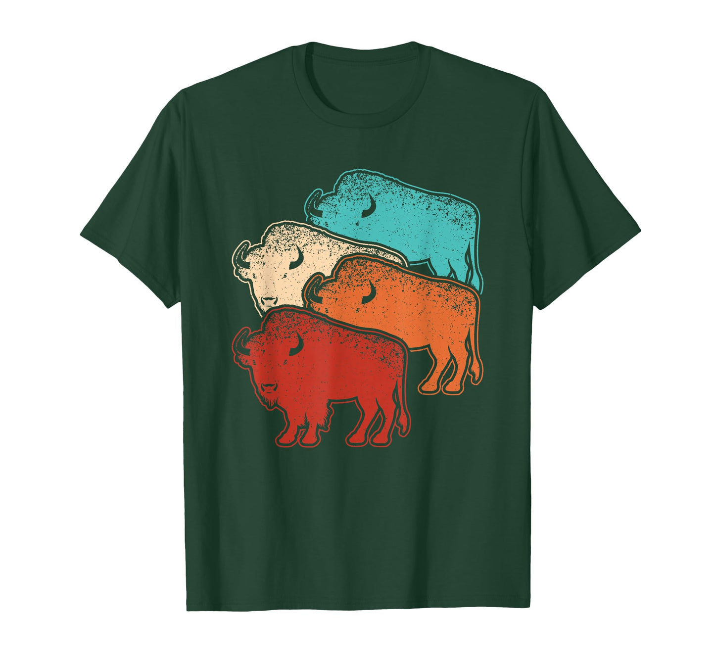 Retro Bison Lover Vintage Buffalo Men Women Kids T-Shirt