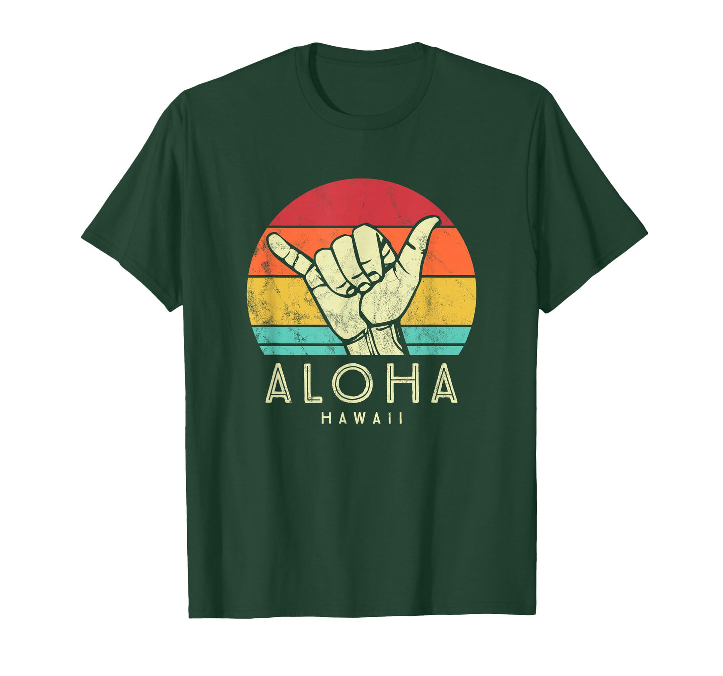 Aloha Hawaii Shaka. Surf hand retro hawaiian T-Shirt