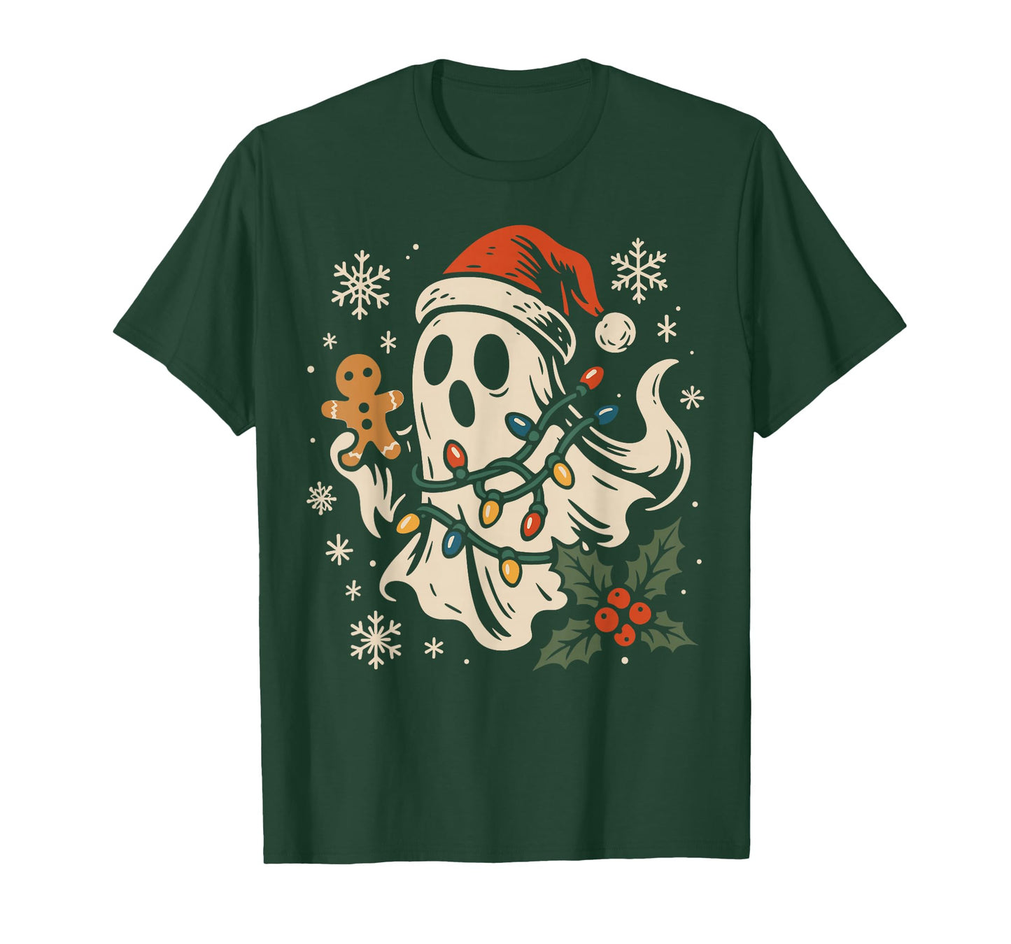 Ghost Christmas Santa Spooky Christmas T-Shirt