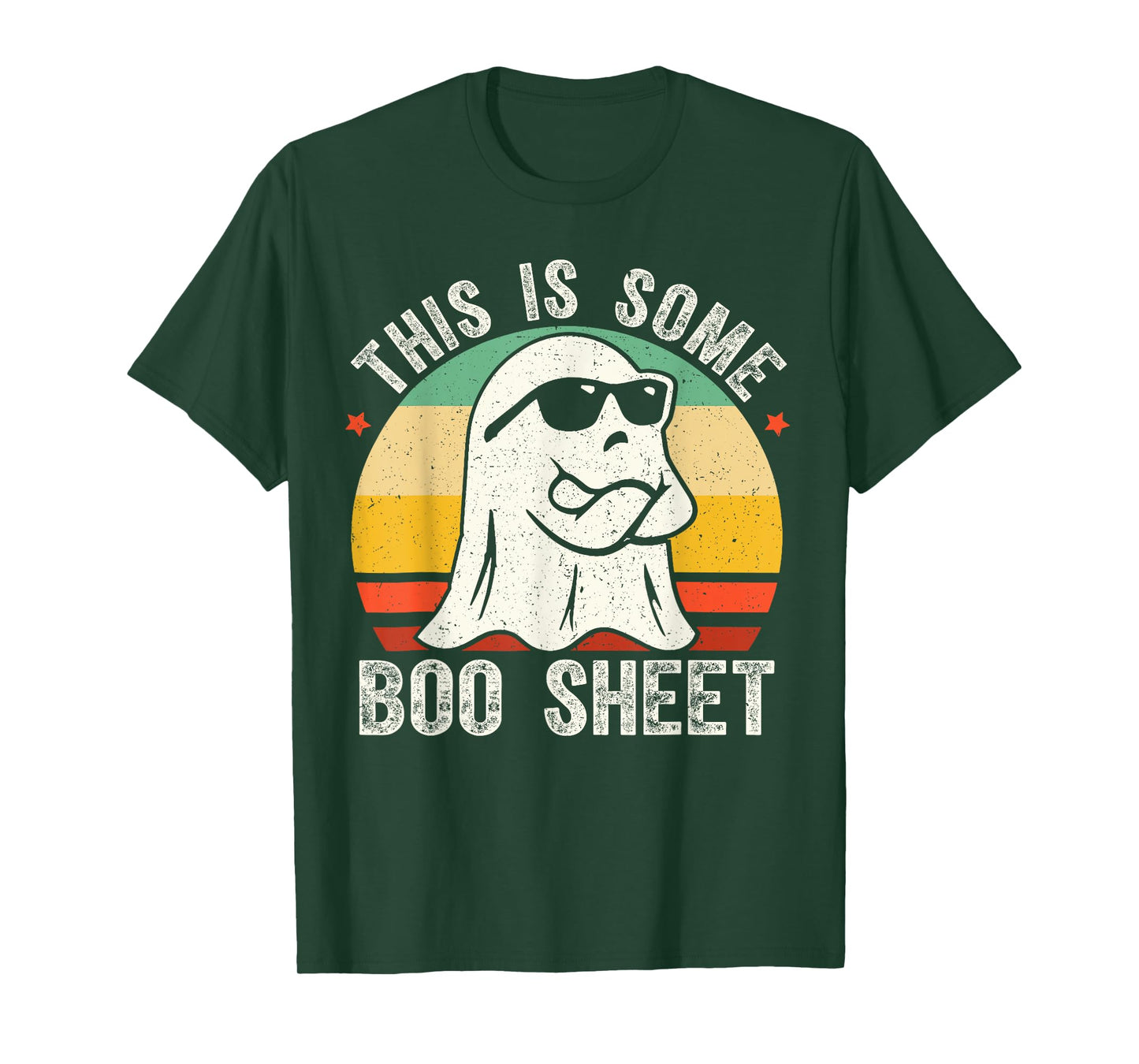 Funny Halloween Ghost Costume Vintage Mens Women T-Shirt