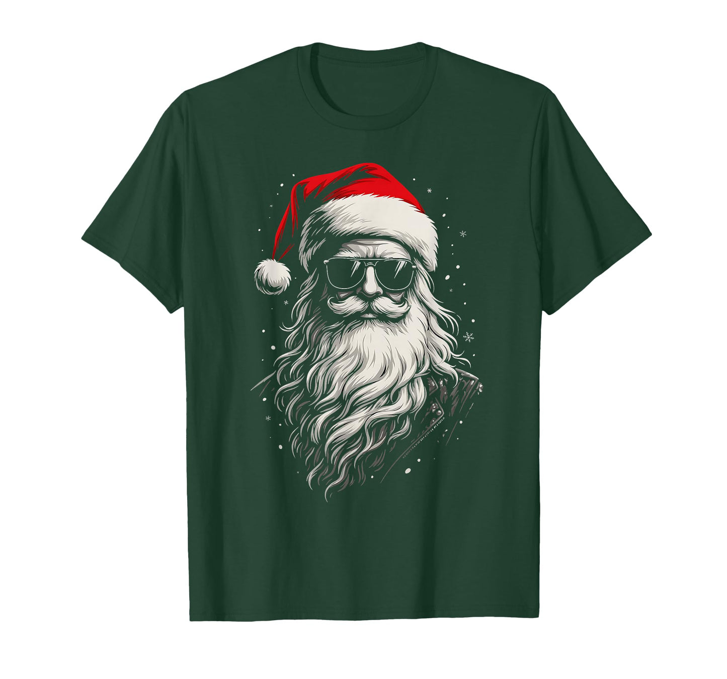 Cool Santa Clause Christmas Funny Santa Sunglasses Men Boys T-Shirt