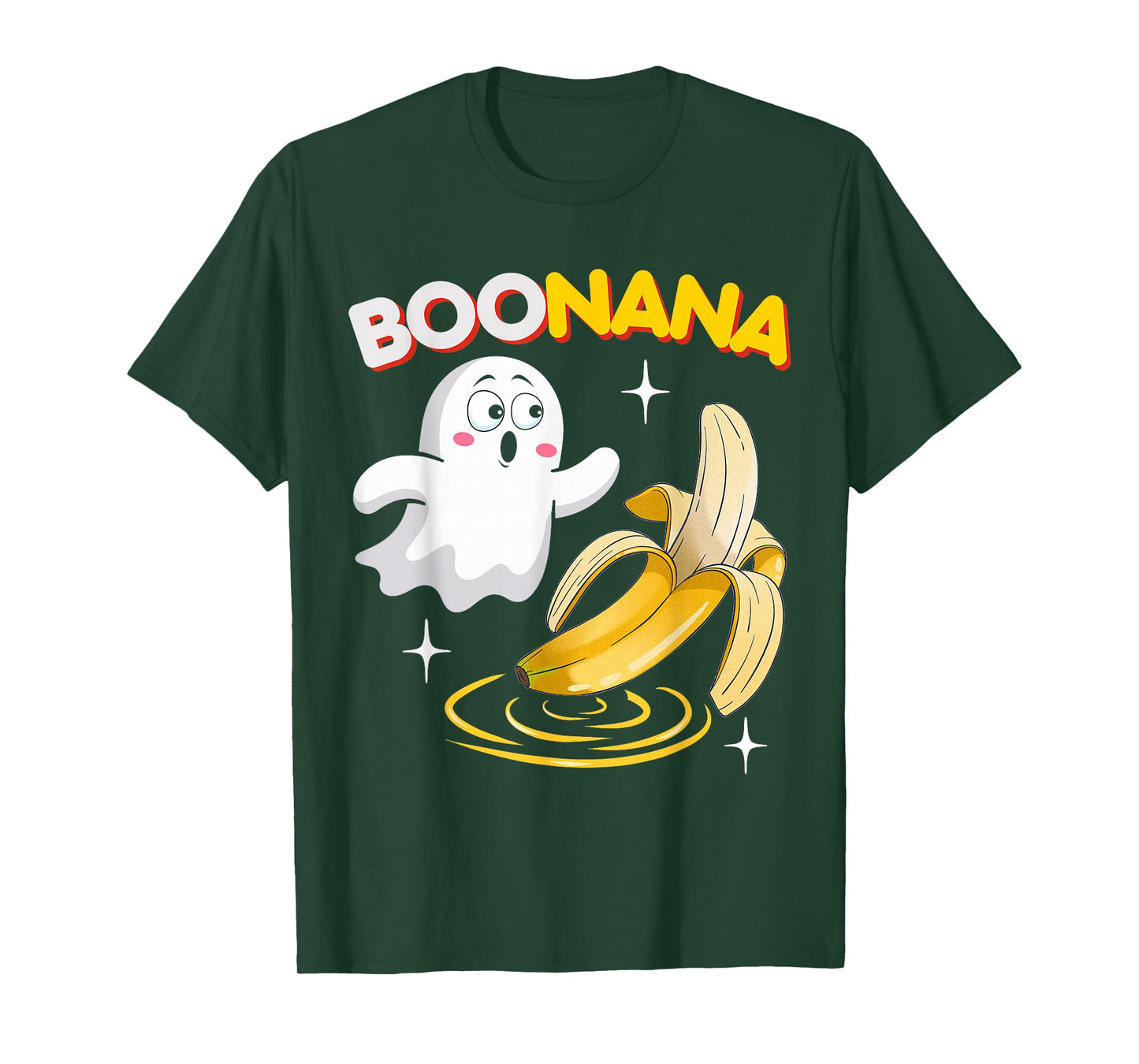 Funny BooNana Halloween Ghost Boo Banana Cute Boy Girl Kids T-Shirt