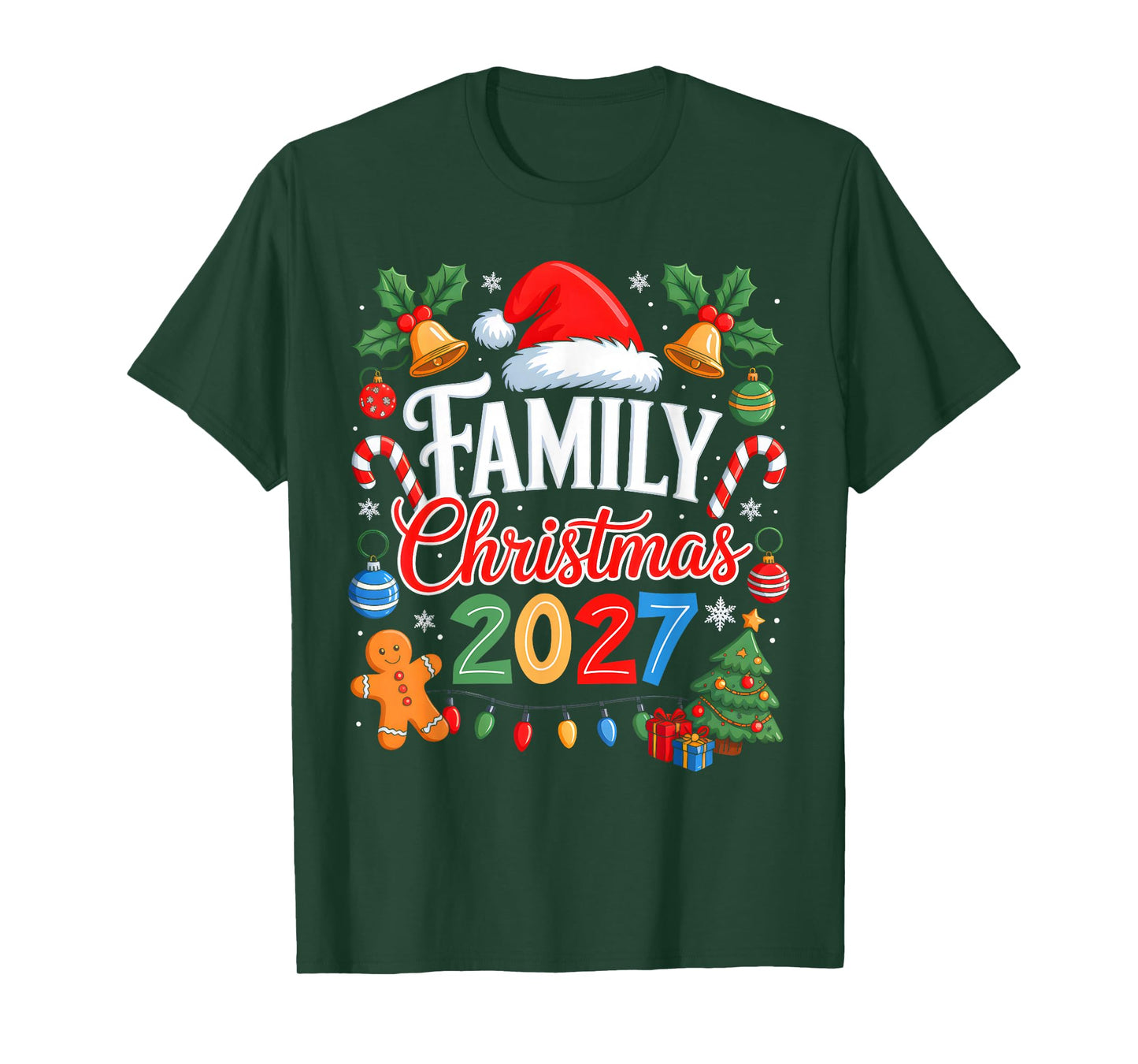 Family Christmas 2027 Matching Pajamas Xmas Family Christmas T-Shirt