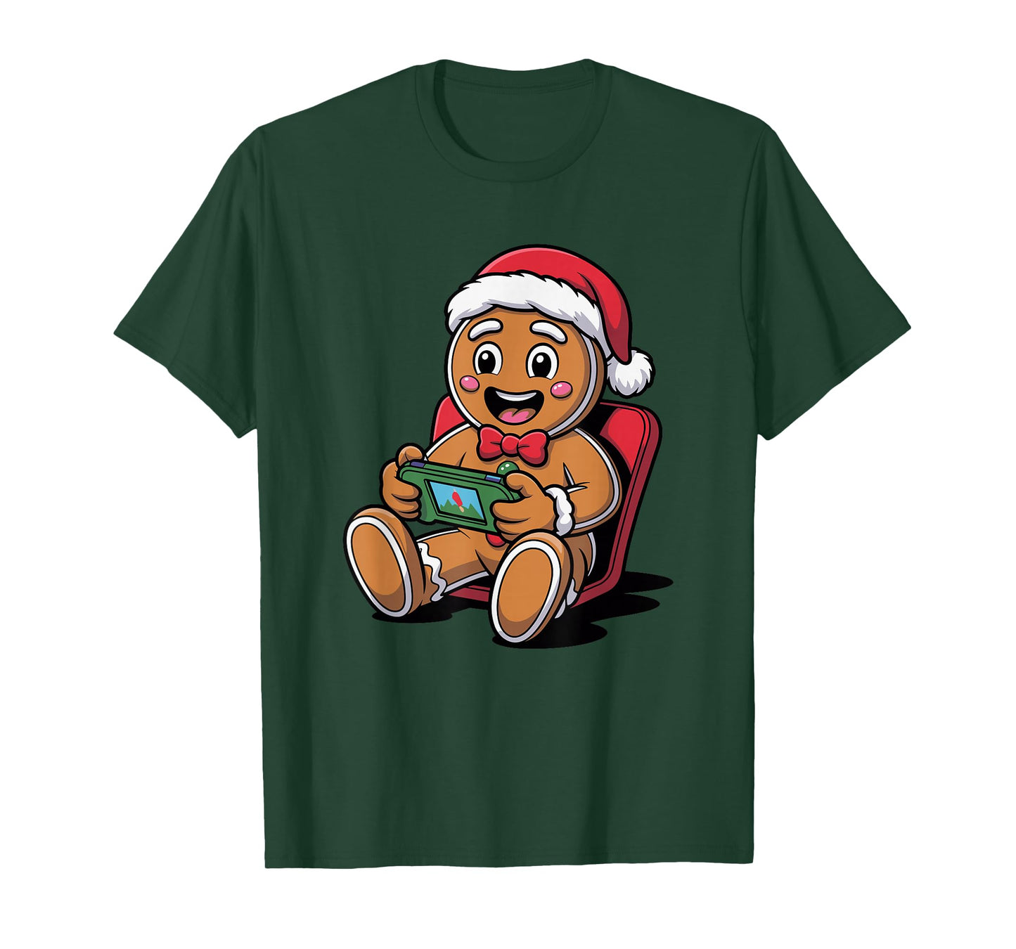 Gingerbread Gamer Christmas Funny Holiday Xmas Pajamas T-Shirt