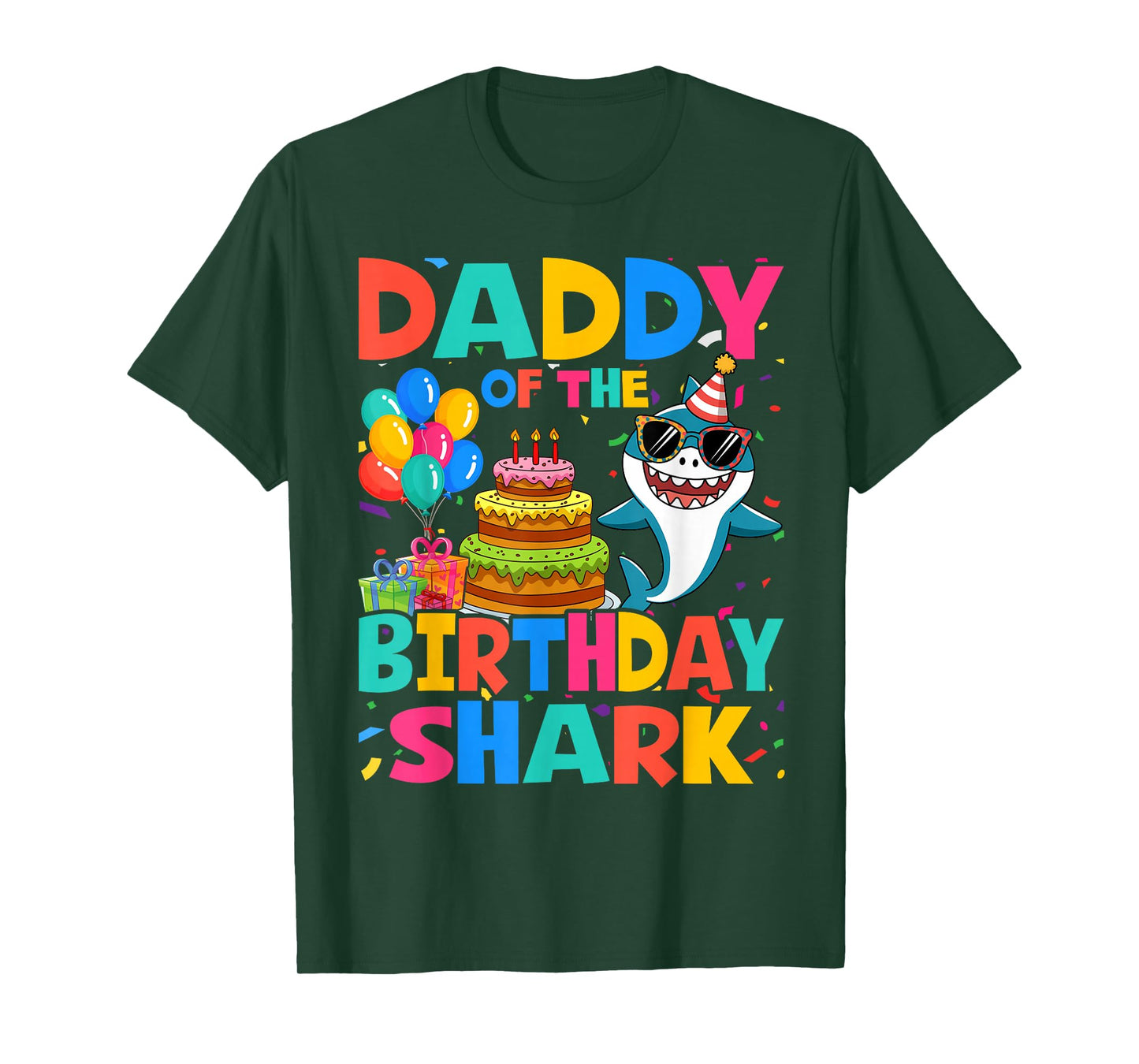 Daddy of the Shark Birthday Dad Matching Family T-Shirt