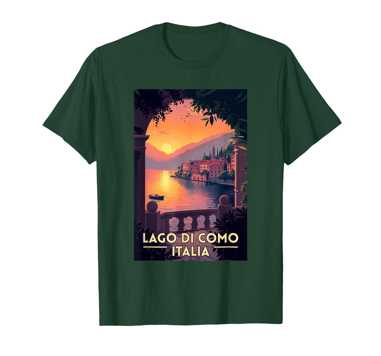 Lake Como Lago di Como Italy Souvenir Retro T-Shirt