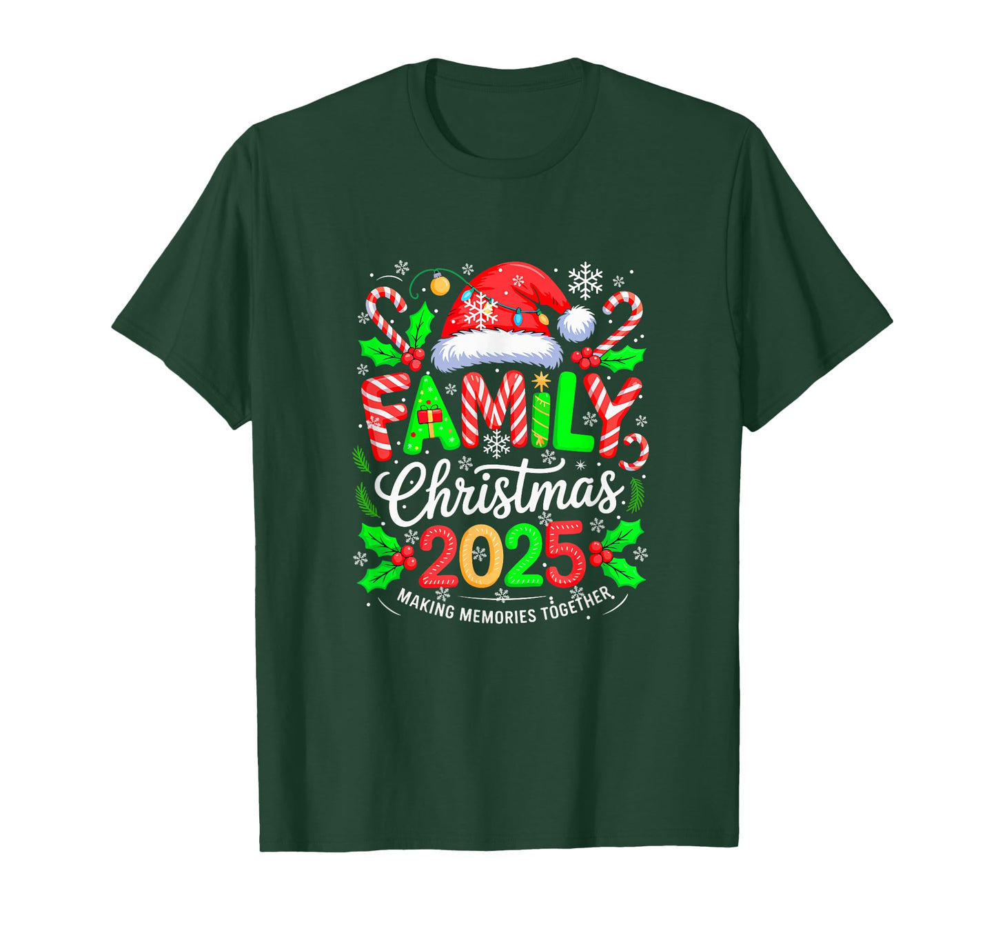Family Christmas 2025 Colorful Costume Santa Lover Family T-Shirt
