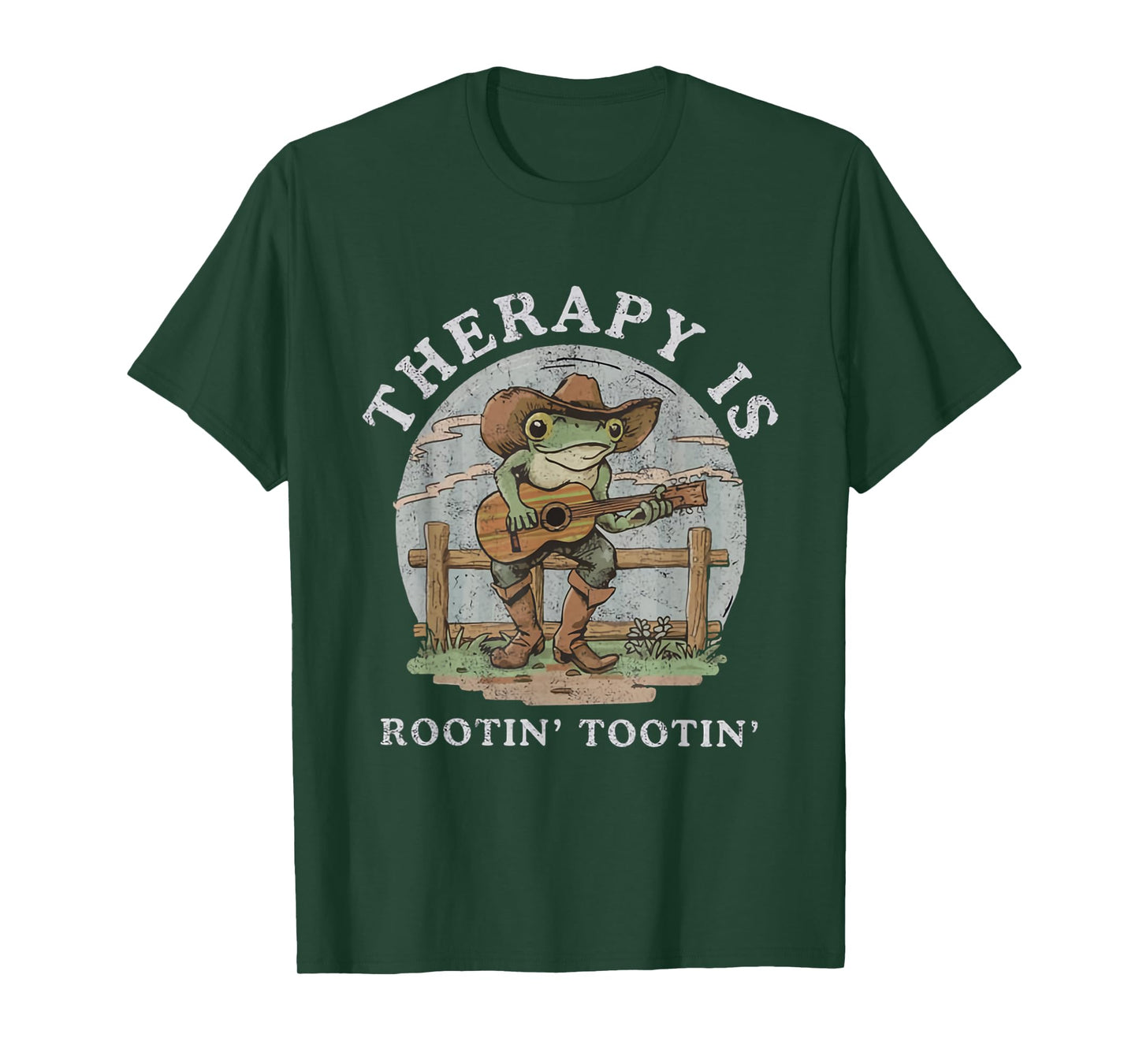 Therapy Is Rooting Tooting Vintage Western Behavior Therapy T-Shirt