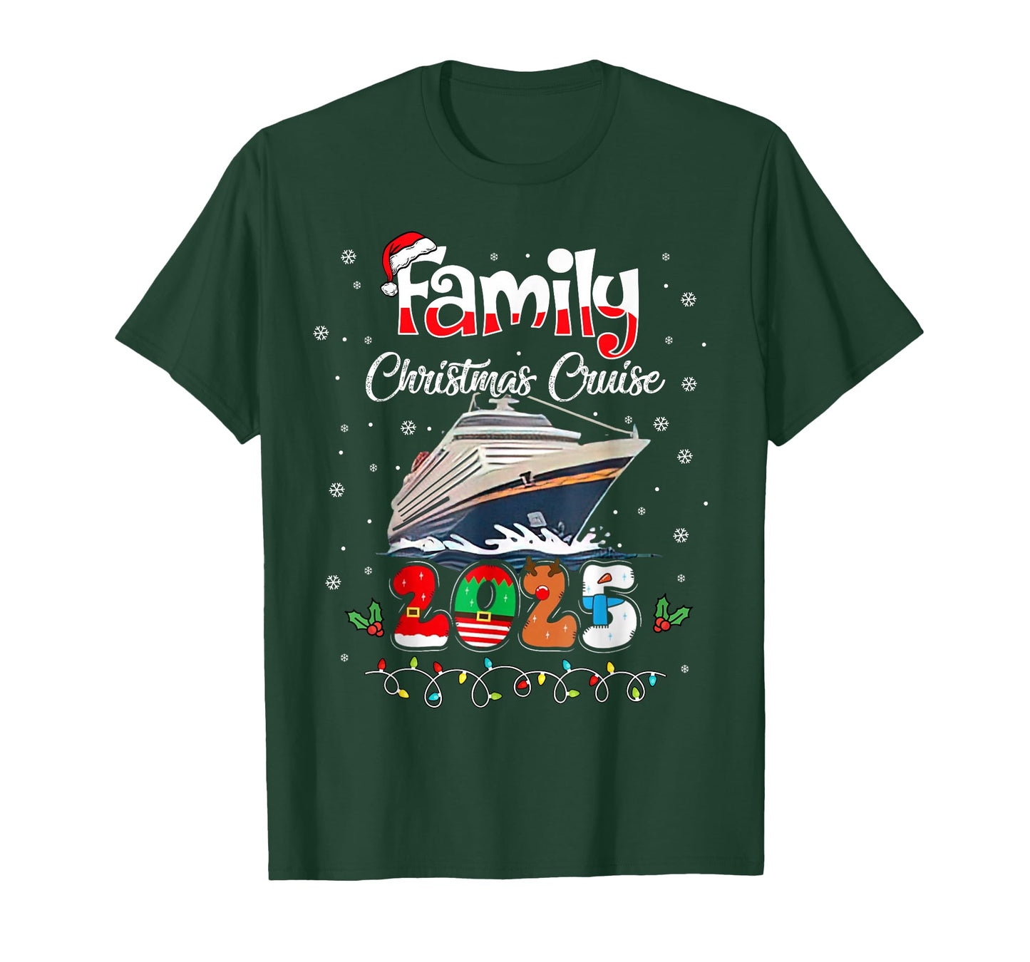 Family Christmas Cruise 2025 Matching Family Cruise Holiday T-Shirt