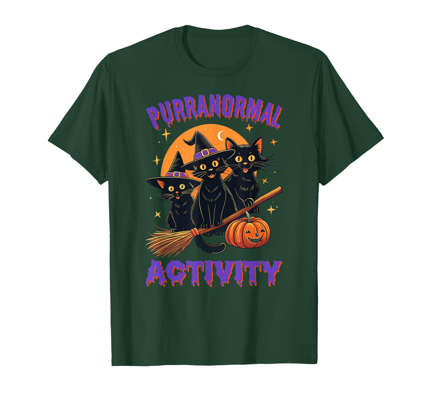 Purranormal Activity Funny Halloween Cat Mom T-Shirt