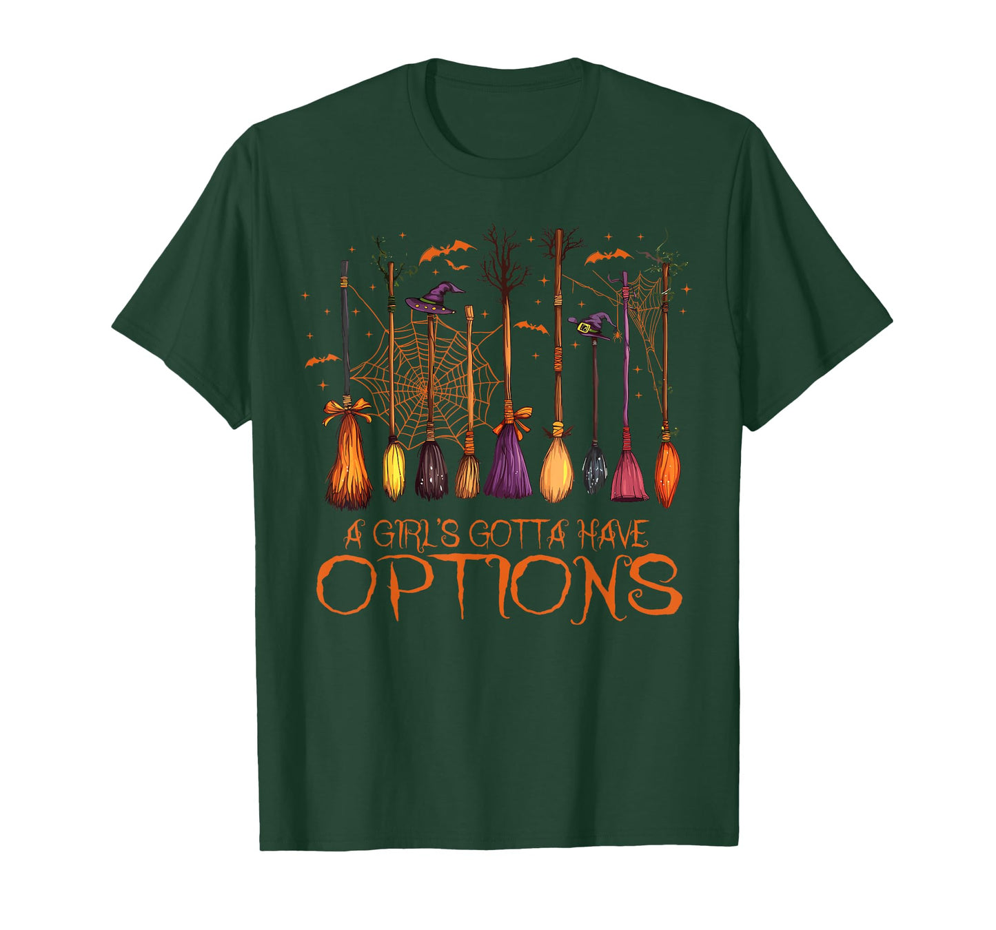 Retro A Girl’s Gotta Have Options Spooky Witches Halloween T-Shirt