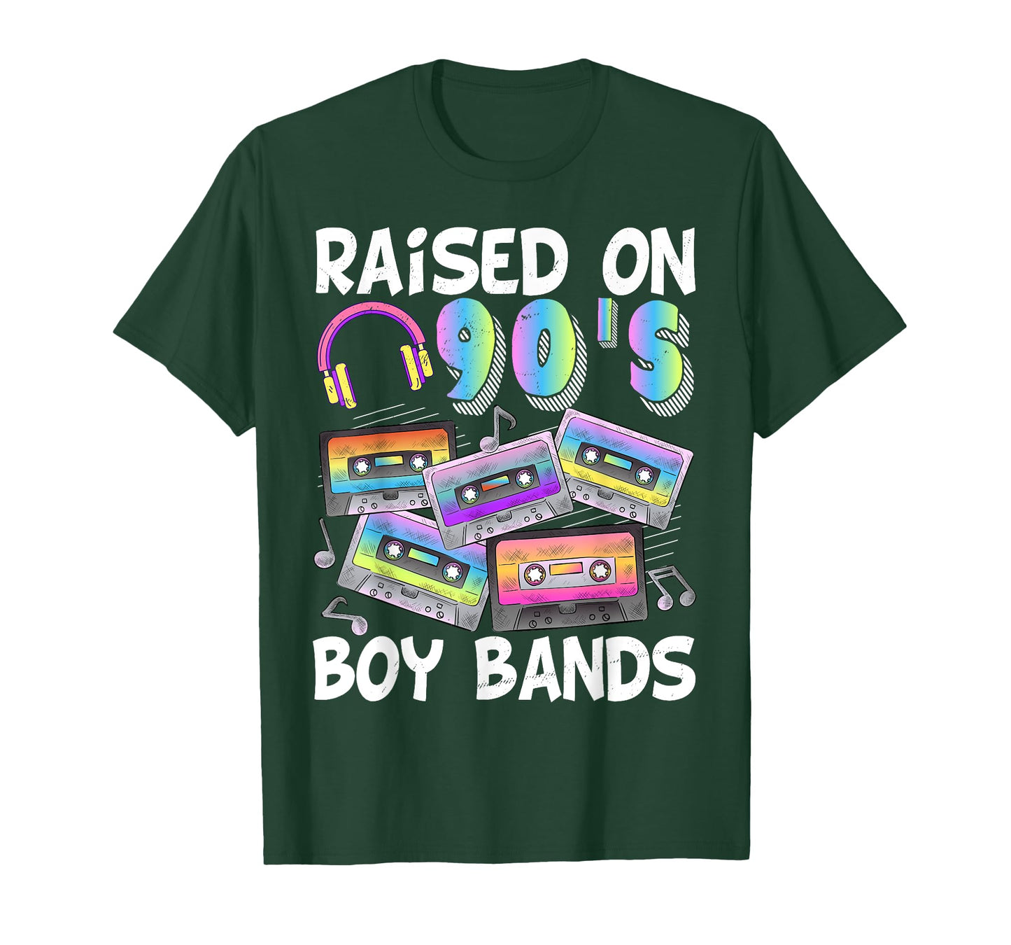 Raised On 90s BoyBand Cassette Tape Retro 90s Music Lover T-Shirt