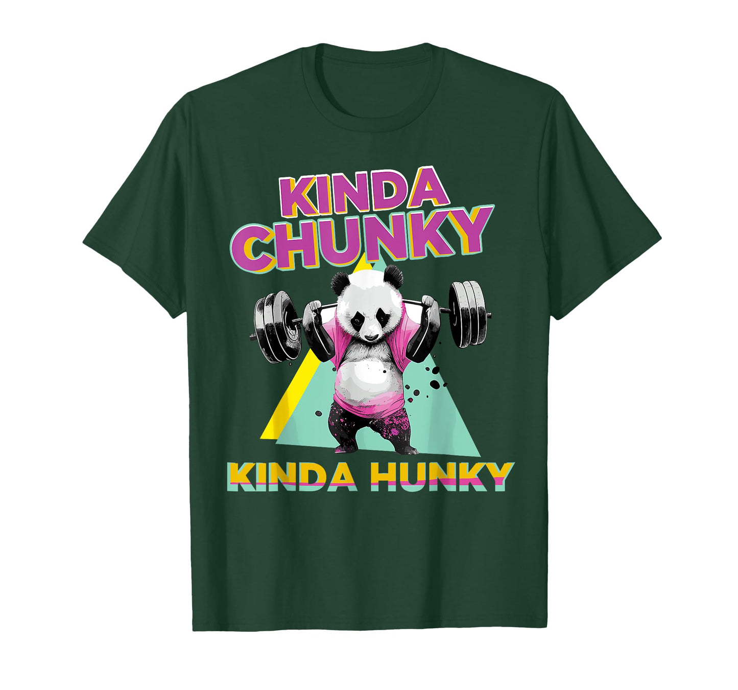 Kinda Chunky Kinda Hunky, Bodybuilding Gym T-Shirt, Small, Black