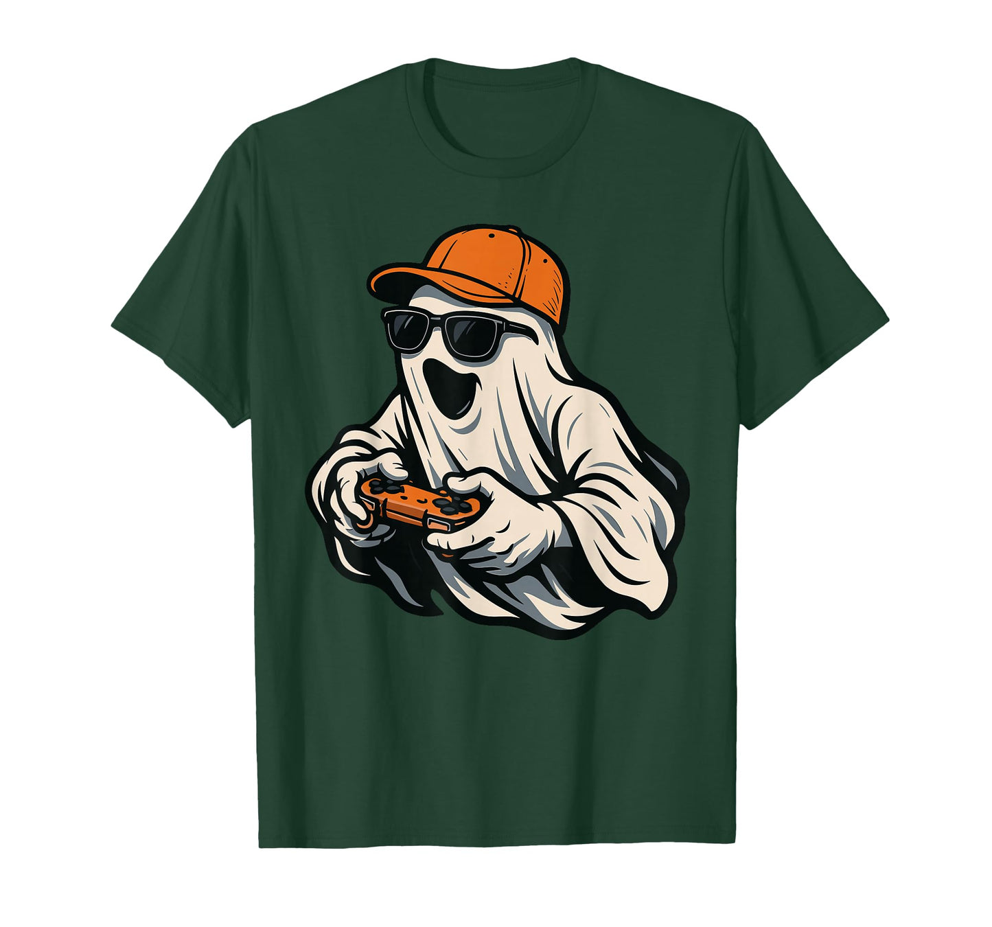 Halloween Boys Kids Ghost Gamer Scary Costume T-Shirt