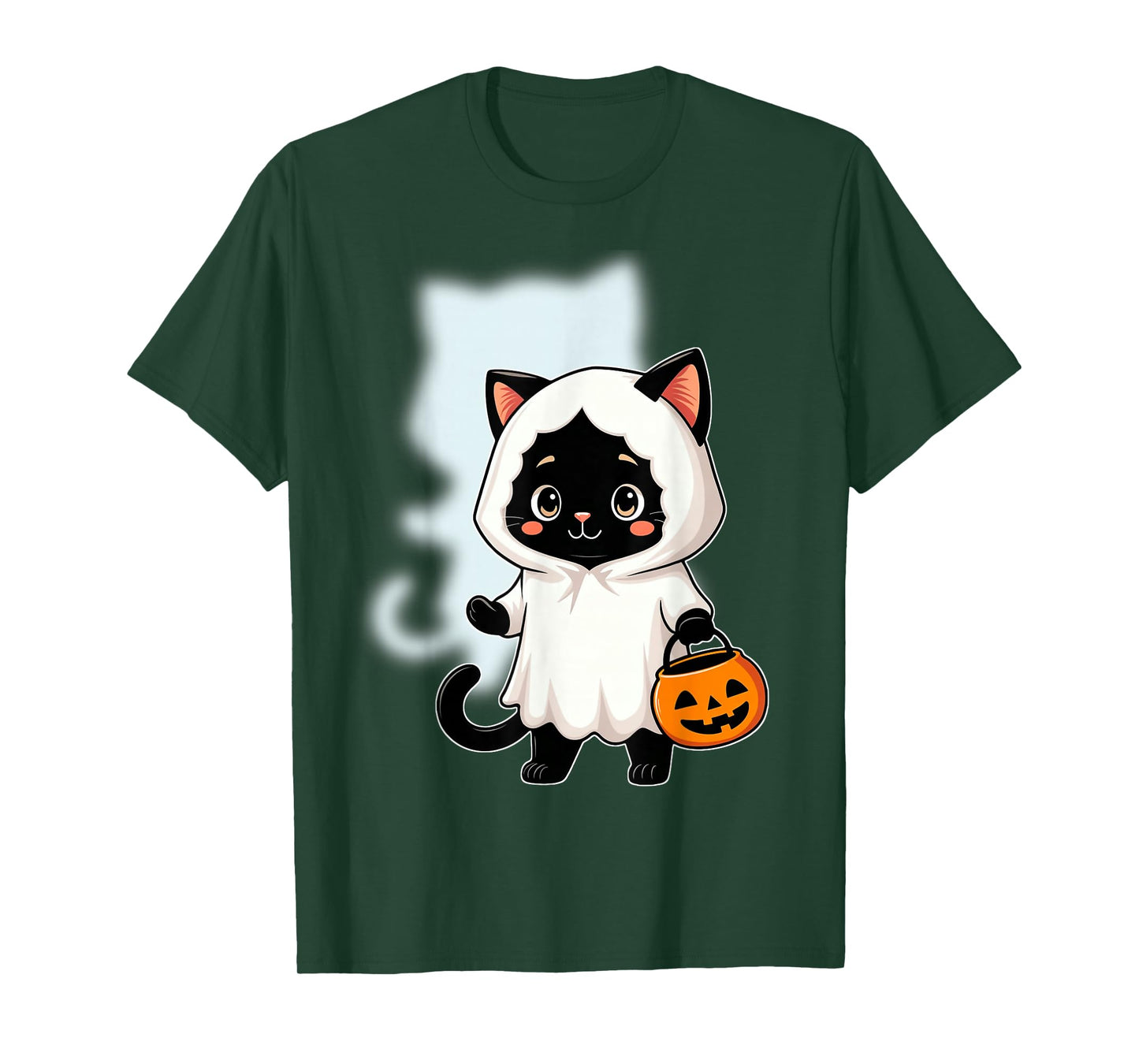 Cute Funny Wizard Cat Ghost Weird Kitten Cat Meme Halloween T-Shirt