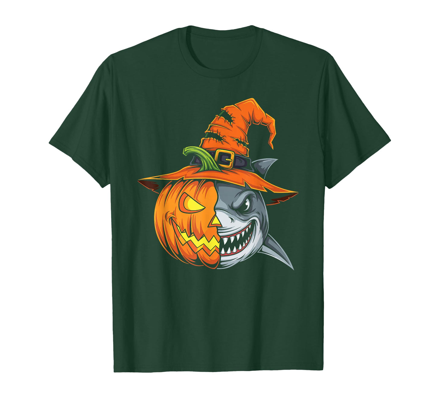 Shark Pumpkin Jack O Lantern Halloween Kids Mens Womens T-Shirt