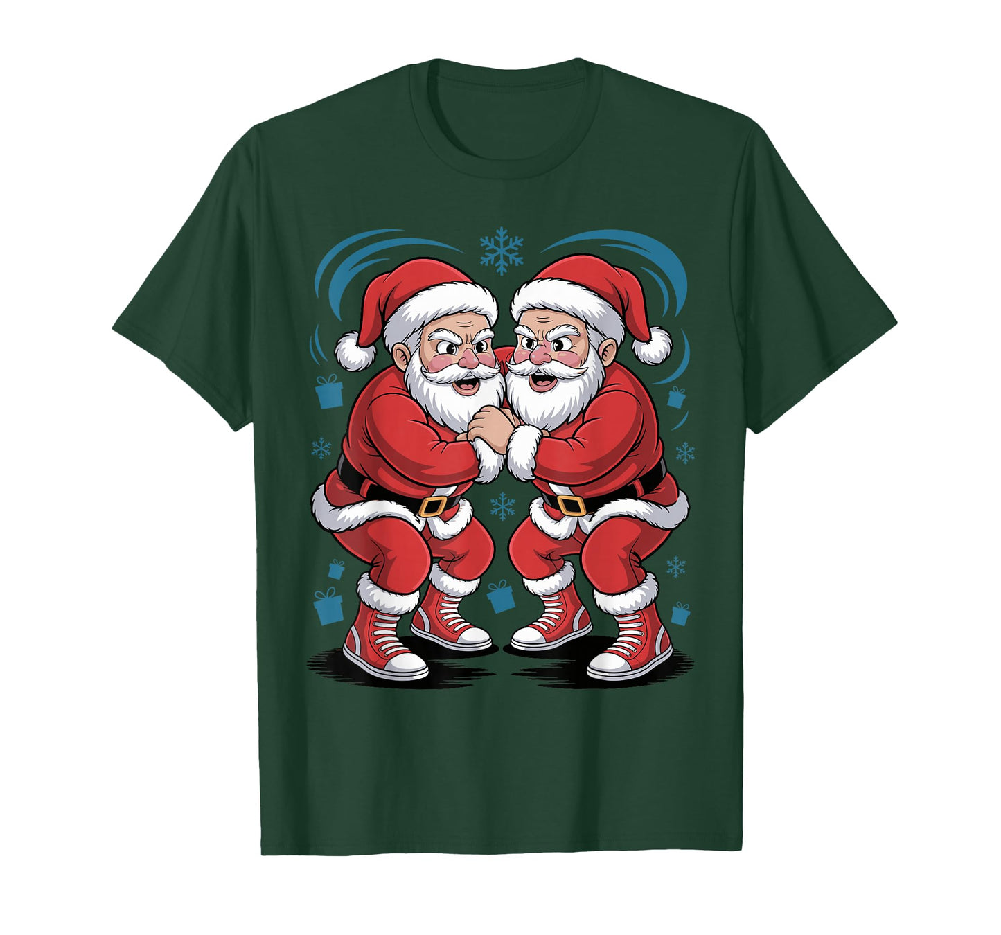 Funny Santa Wrestling Lover Wrestler Xmas Christmas Pajama T-Shirt