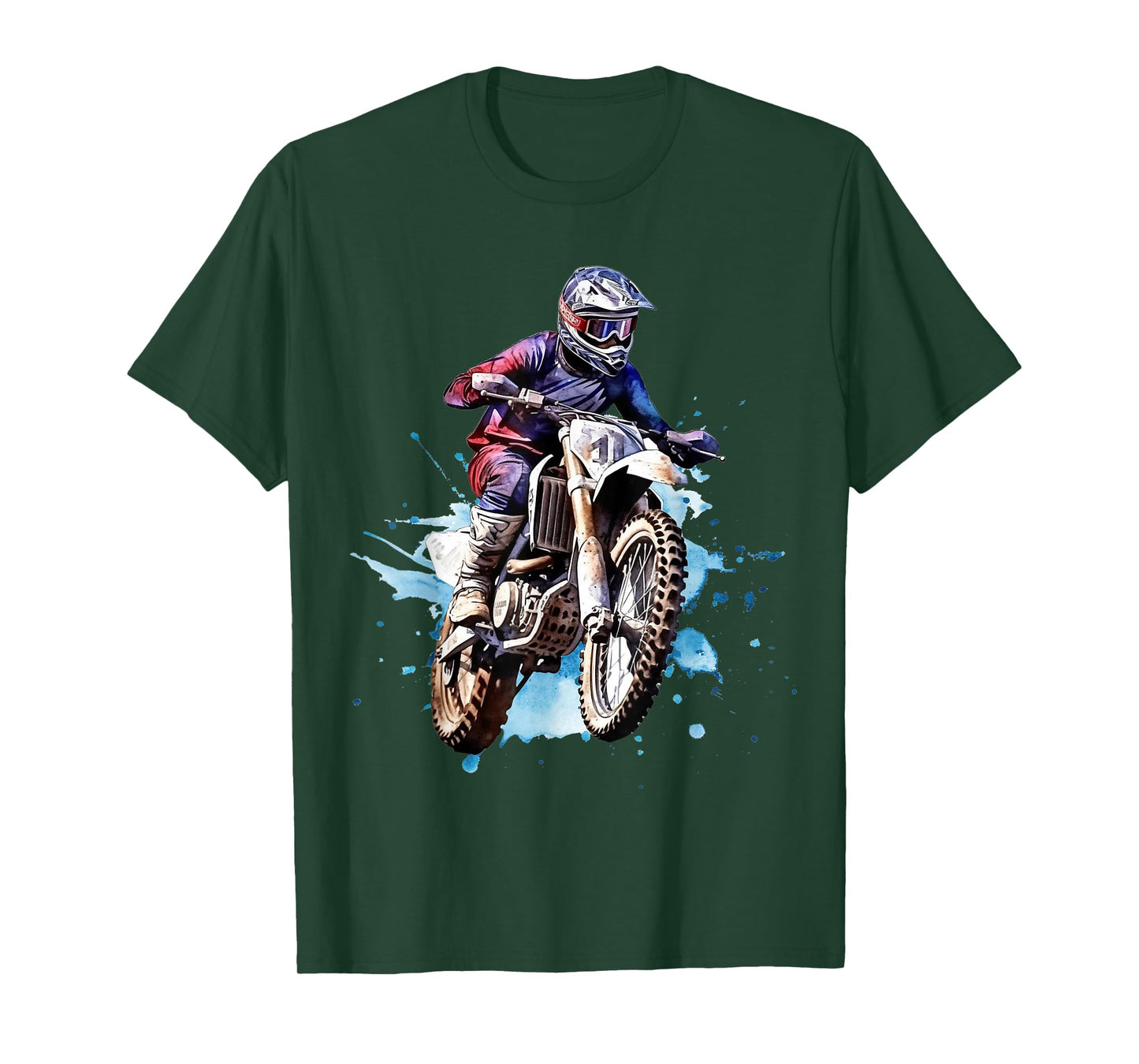 Dirt Bike USA Flag Vintage Motocross Riders Freestyle T-Shirt