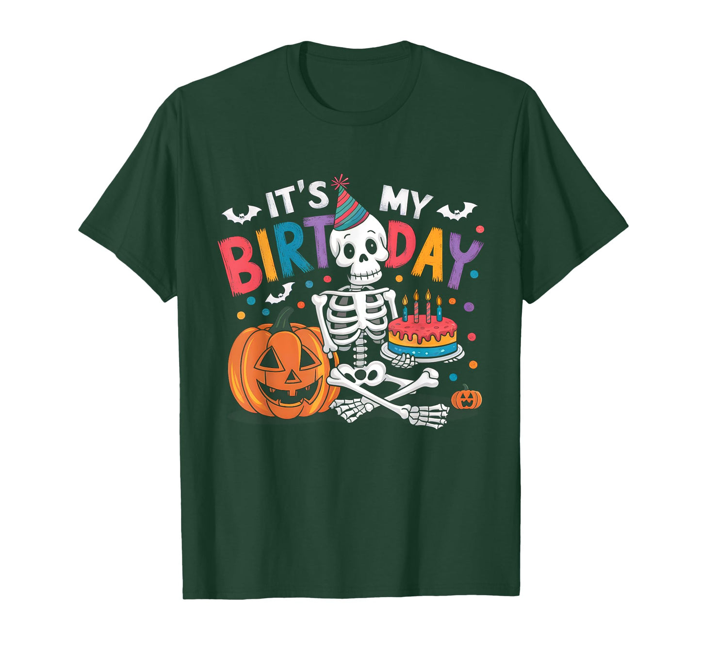 It's My Birthday Skeleton Happy Halloween Birthday Party T-Shirt