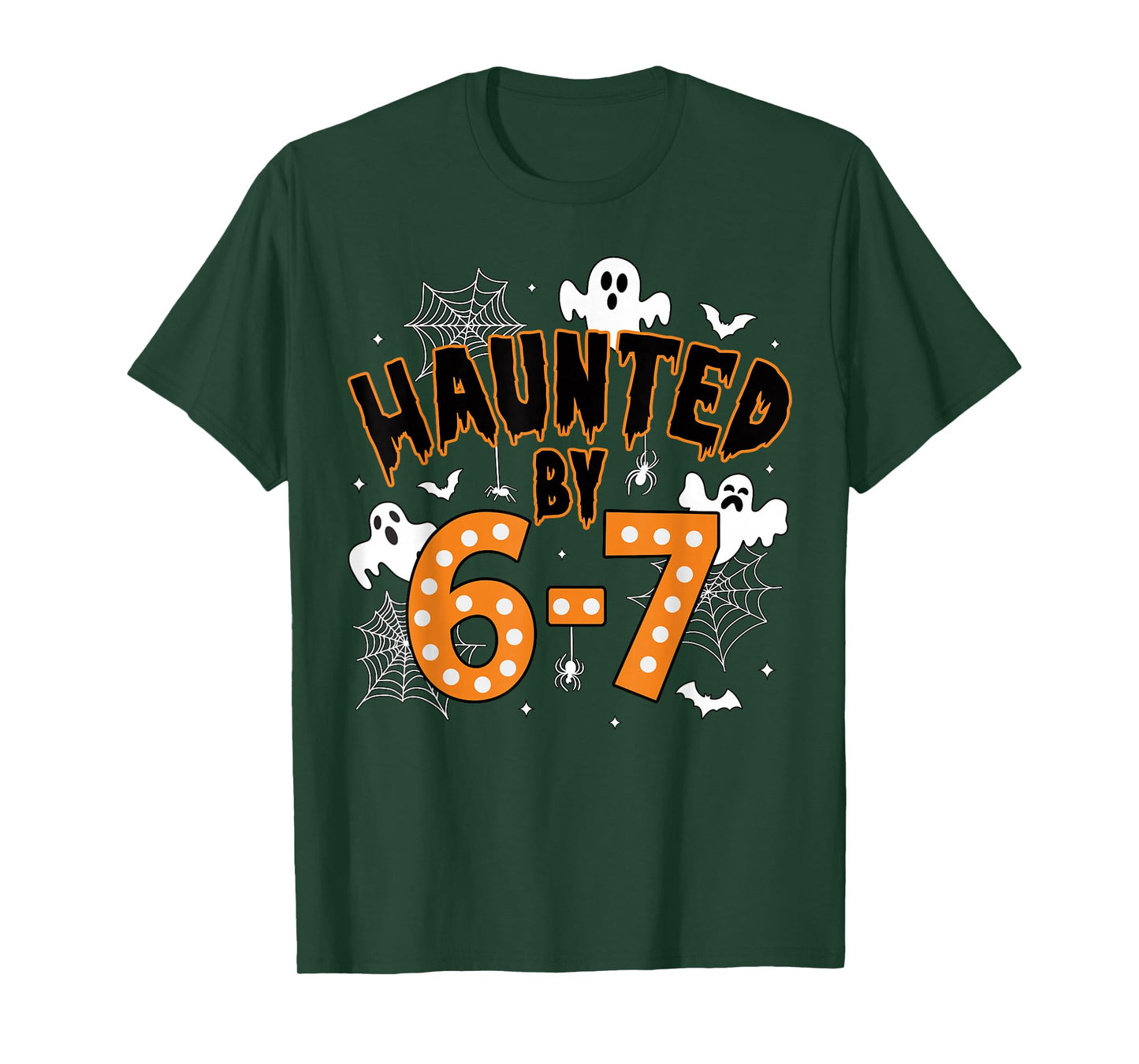67 Meme Halloween Haunted- Funny Ghost and Pumpkin Halloween T-Shirt