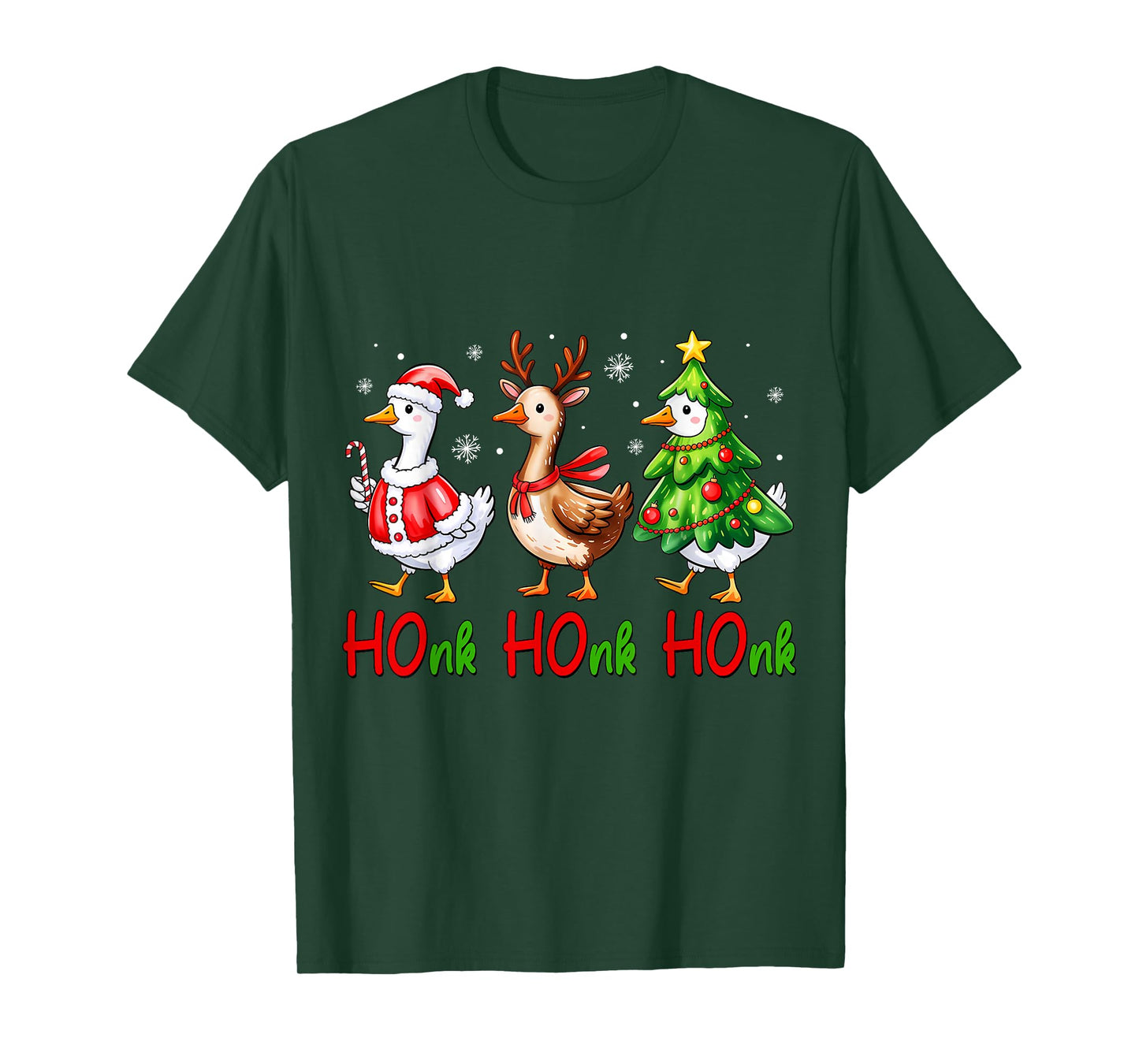 Funny Christmas Ho Ho Ho Santa Claus Goose Honk Costume Pjs T-Shirt