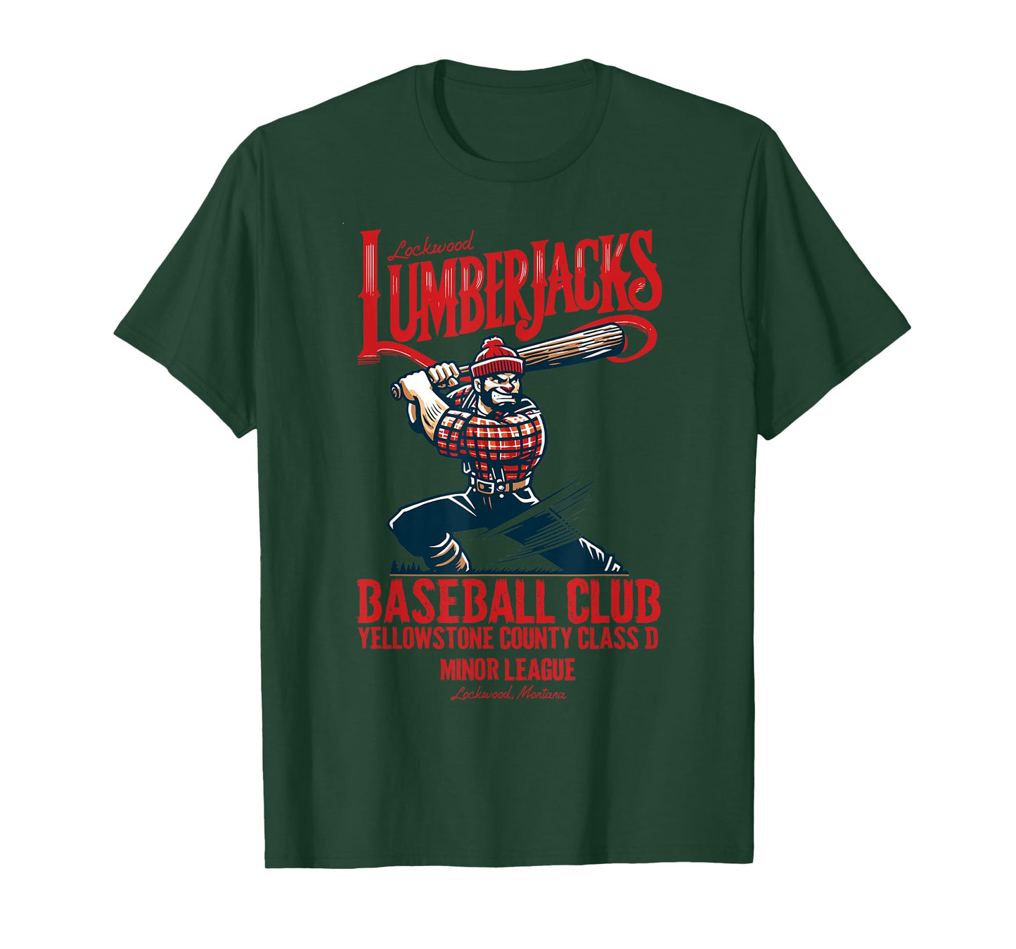 Lockwood Lumberjacks Retro Minor League Baseball Team T-Shirt