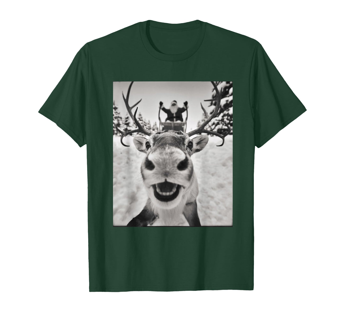 Funny Reindeer Selfie Christmas Santa Funny Gifts Kids T-Shirt