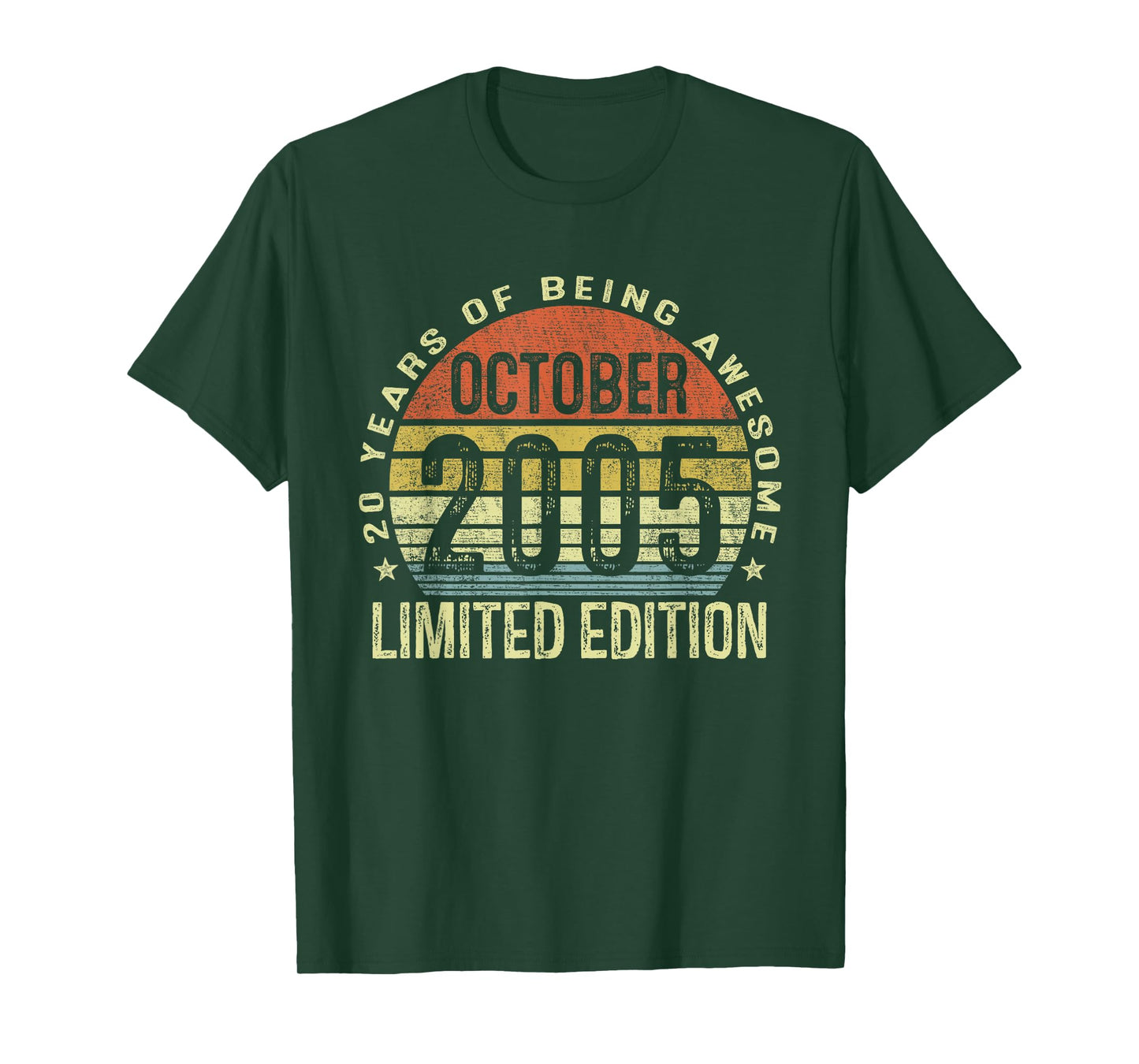 October 2005 20th Birthday Gifts for Men Women 20 Year Old T-Shirt