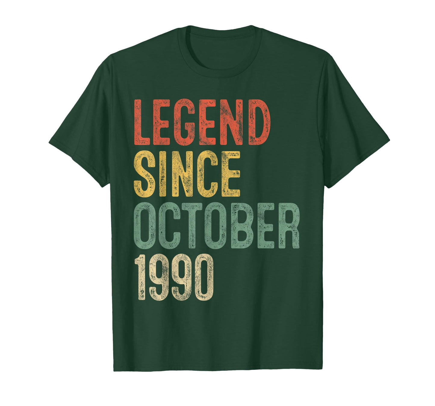 Legend October 1990 35th Birthday Men Women 35 Year Old T-Shirt