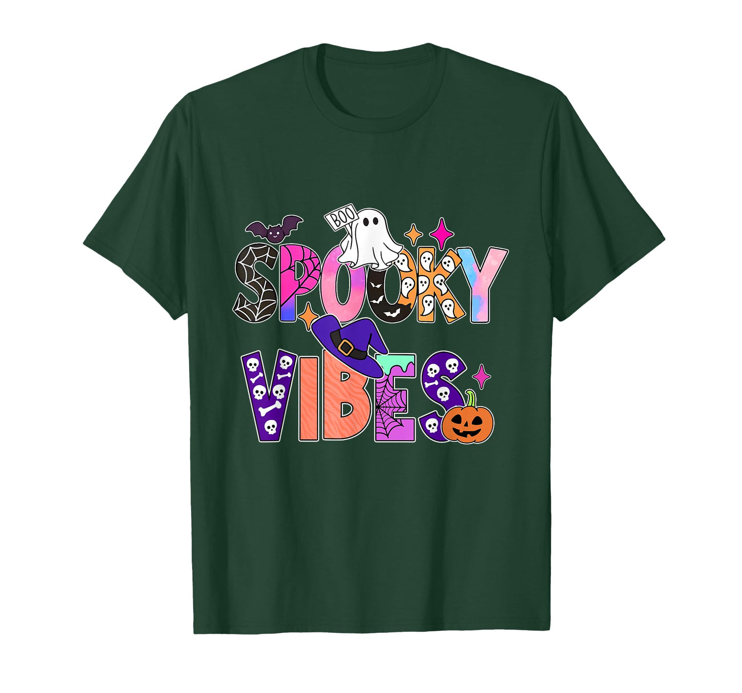 Spooky Season Boo Ghost Halloween Costume for Kid Girl Women T-Shirt