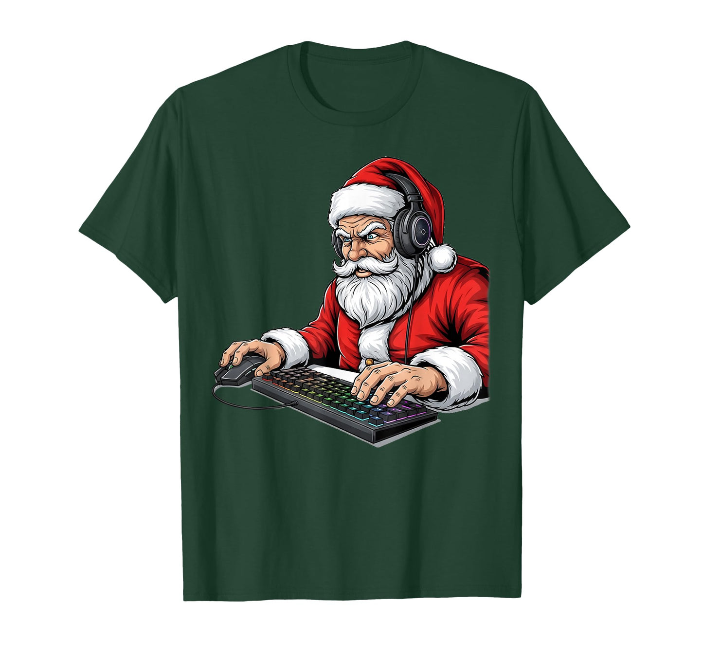 Gamer Santa Video Games Christmas Funny Xmas Boys Gaming T-Shirt