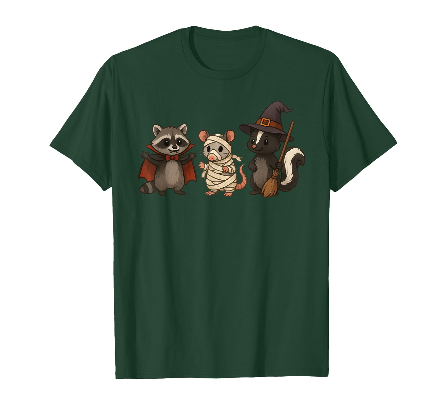 Raccoon Possum Skunk Halloween Costume T-Shirt
