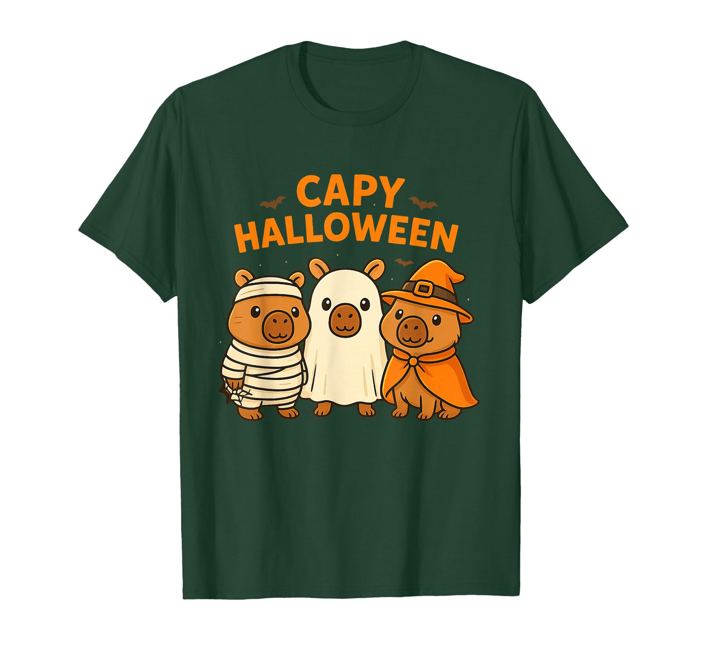 Capy Halloween Boys Girls Cute Capybara Halloween Costume T-Shirt