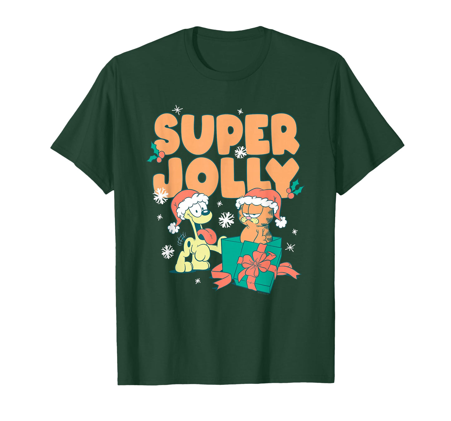 Garfield Super Jolly Christmas Funny Retro Holidays T-Shirt