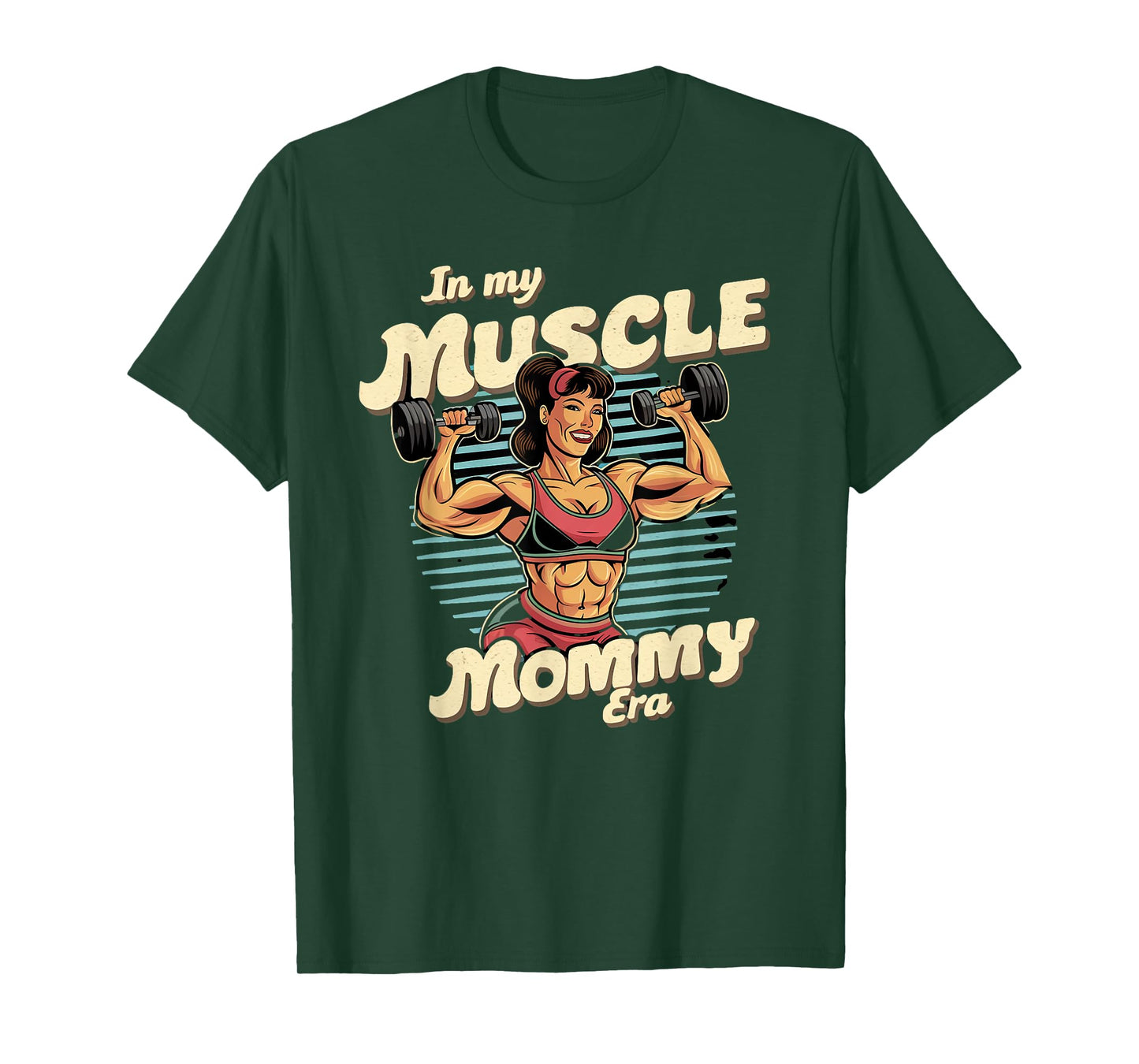 In My Muscle Mommy Era Retro Weightlifting Muscle Mommy T-Shirt