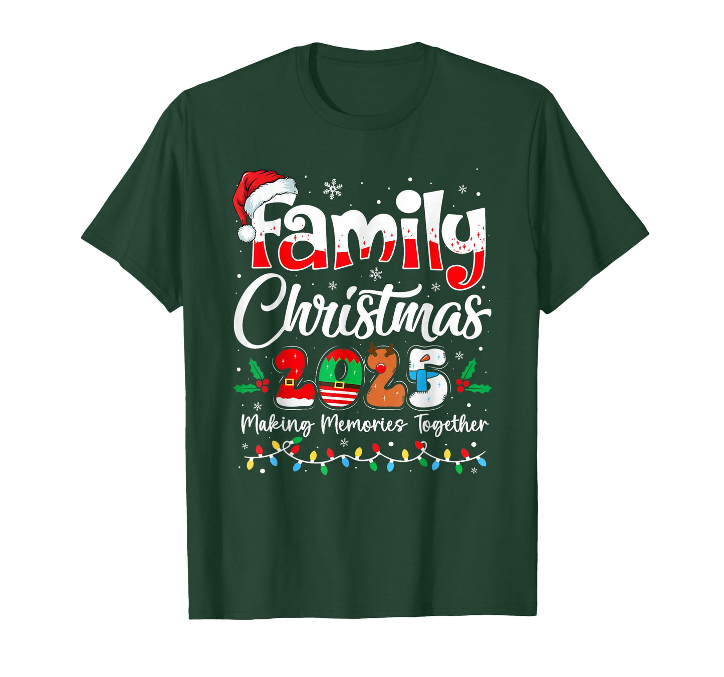 Family Christmas 2025 Matching Outfit Xmas Squad Santa T-Shirt