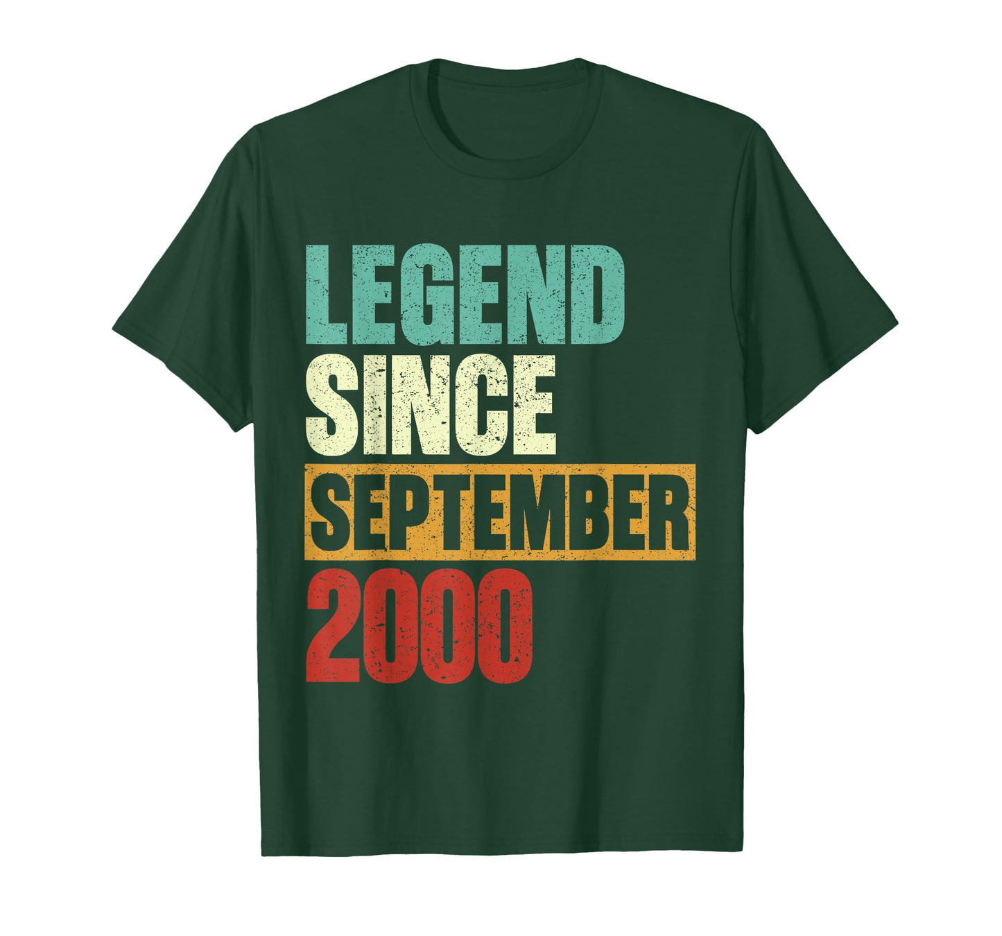 Vintage Legend Since September 2000 25th Birthday Men Women T-Shirt