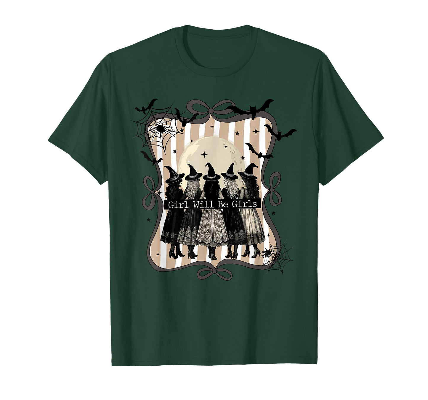 Girl Will Be Girl Witch Halloween Funny Witchy Coquette T-Shirt