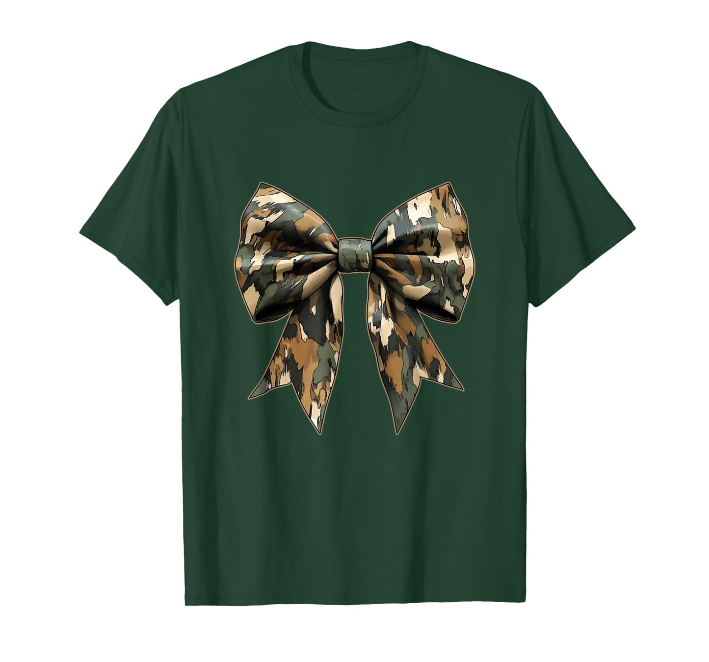 Camouflage Girls Camo Bow Camo Coquette Bow Hunting Women T-Shirt