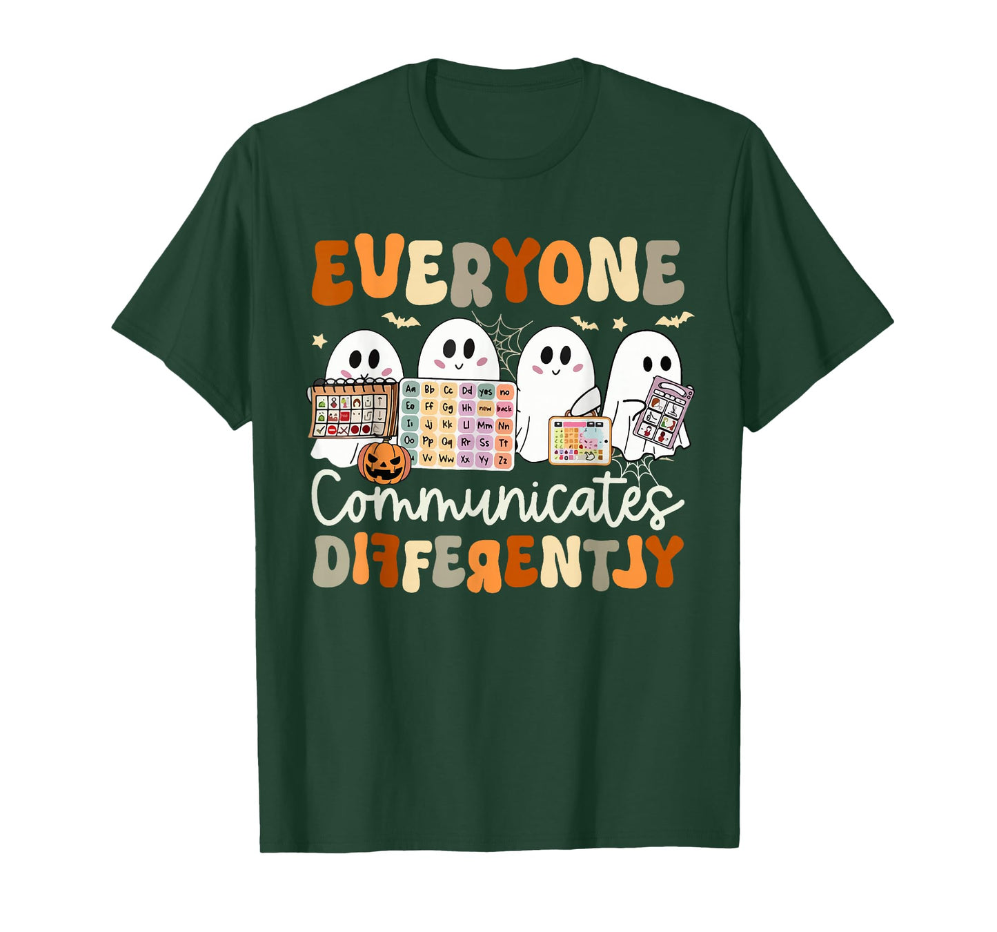 Everyone Communicates Differently Halloween Sped Teacher T-Shirt