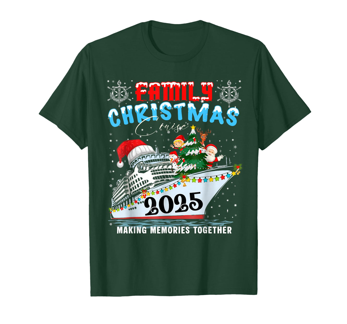 Family Christmas Cruise 2025 Matching Family Cruise Holiday T-Shirt