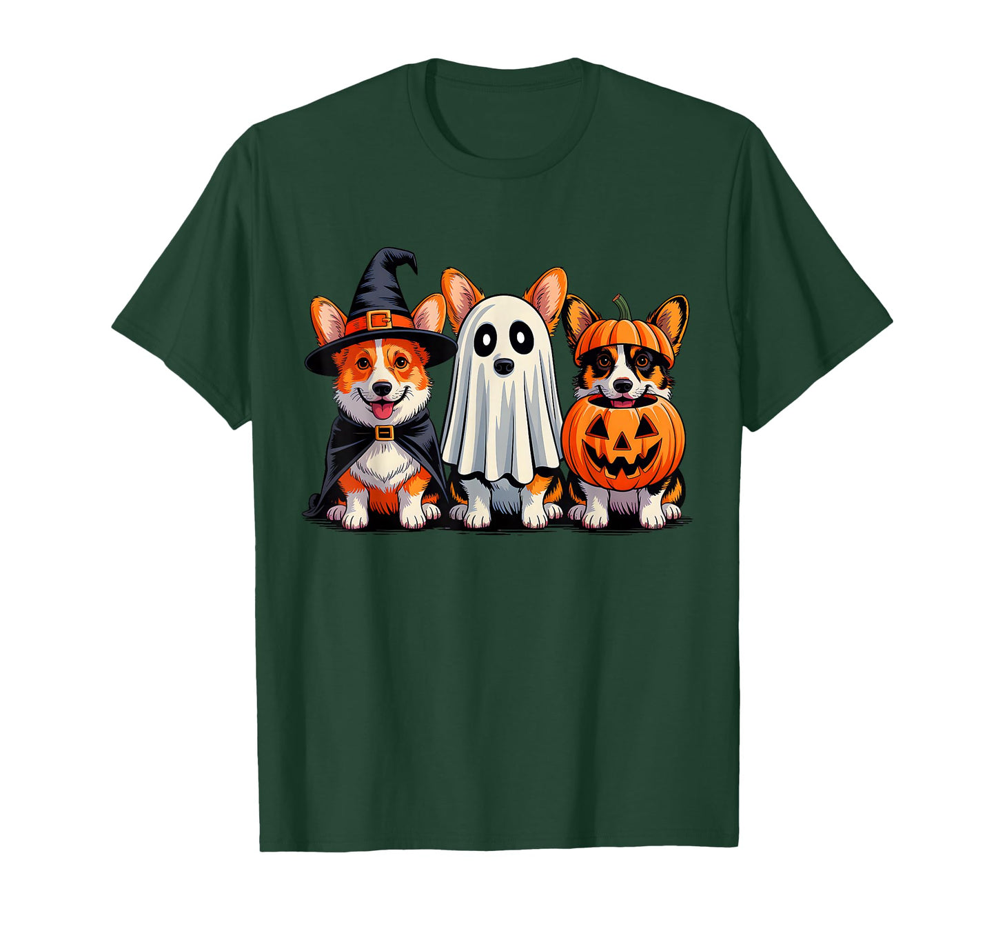 Corgi Halloween Funny Dog Lover Pumpkin Witch Ghost Boo T-Shirt