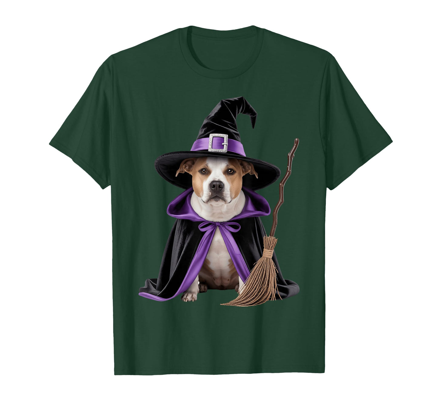 Pitbull Witch Halloween T-Shirt