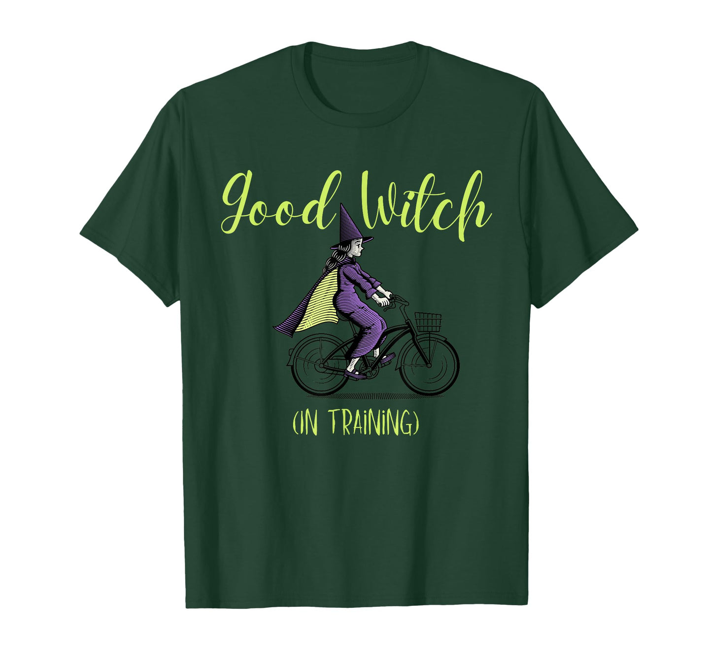 Good Witch in Training Bicycle Bad Witch Halloween T-Shirt