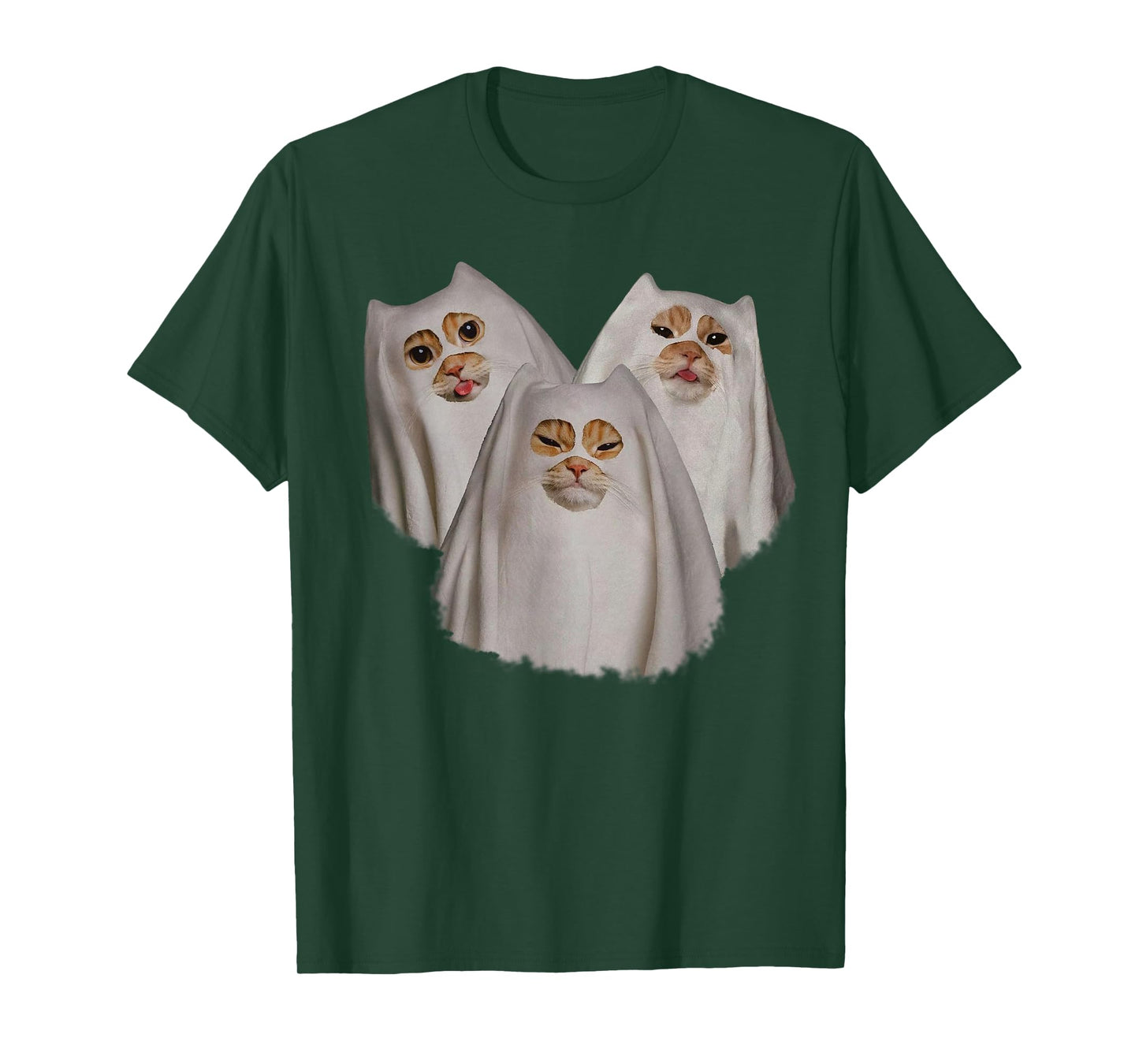 Ghost Cat Meme Funny Halloween Funny Wizard Cat Ghost T-Shirt